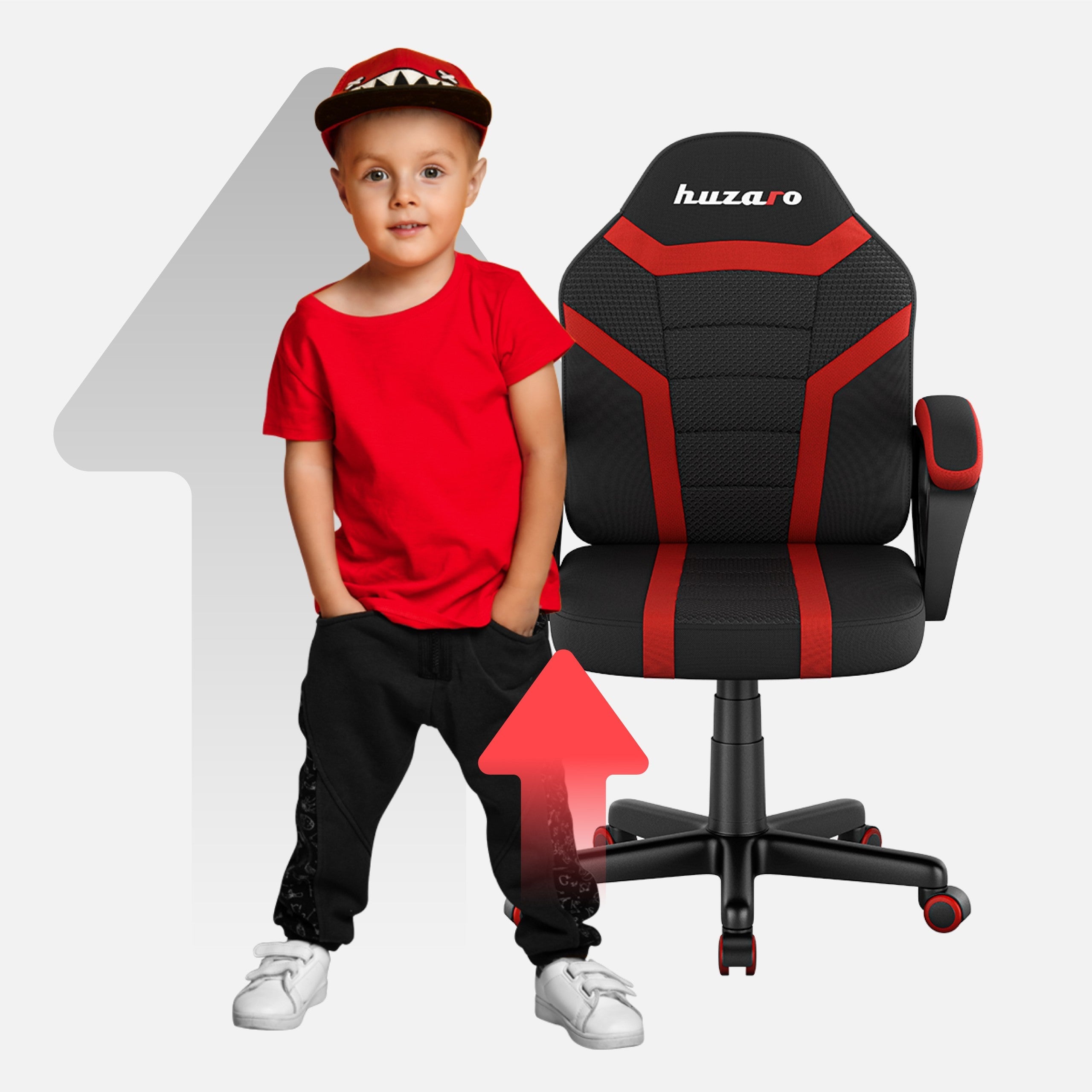 OUTLET Kinderstoel voor gamen HUZARO RANGER 1.0 Rood Mesh