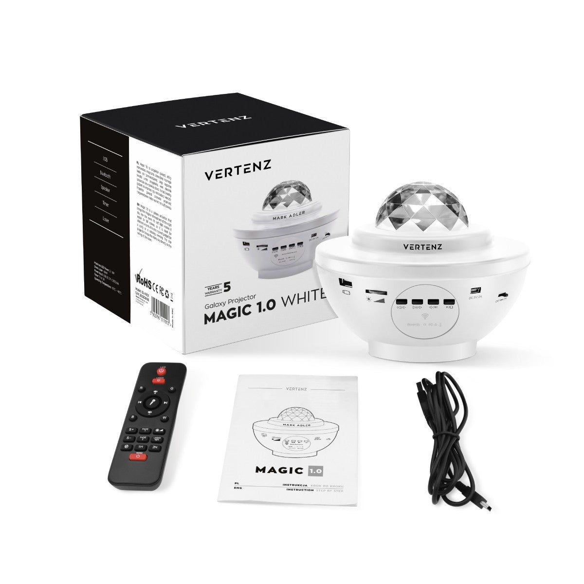 VERTENZ Magic 10 witte sterprojector