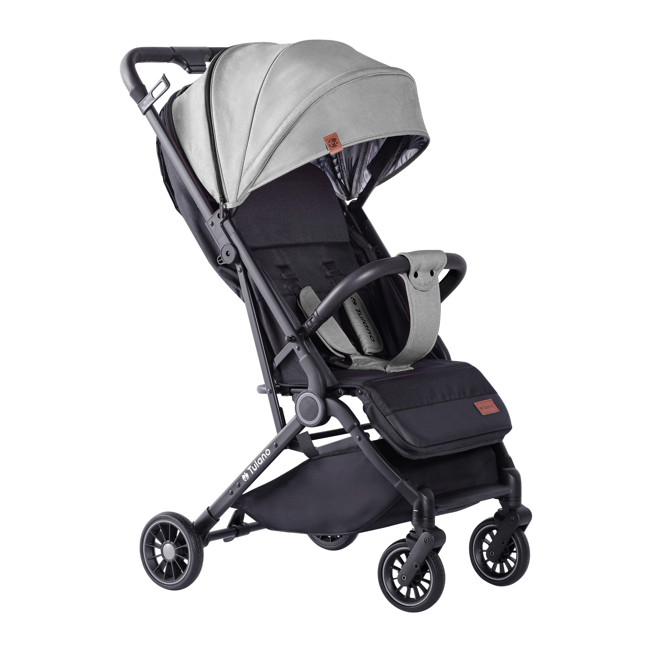 Tulano Milan grijs-zwarte kinderwagen opvouwbaar tot 22 kg