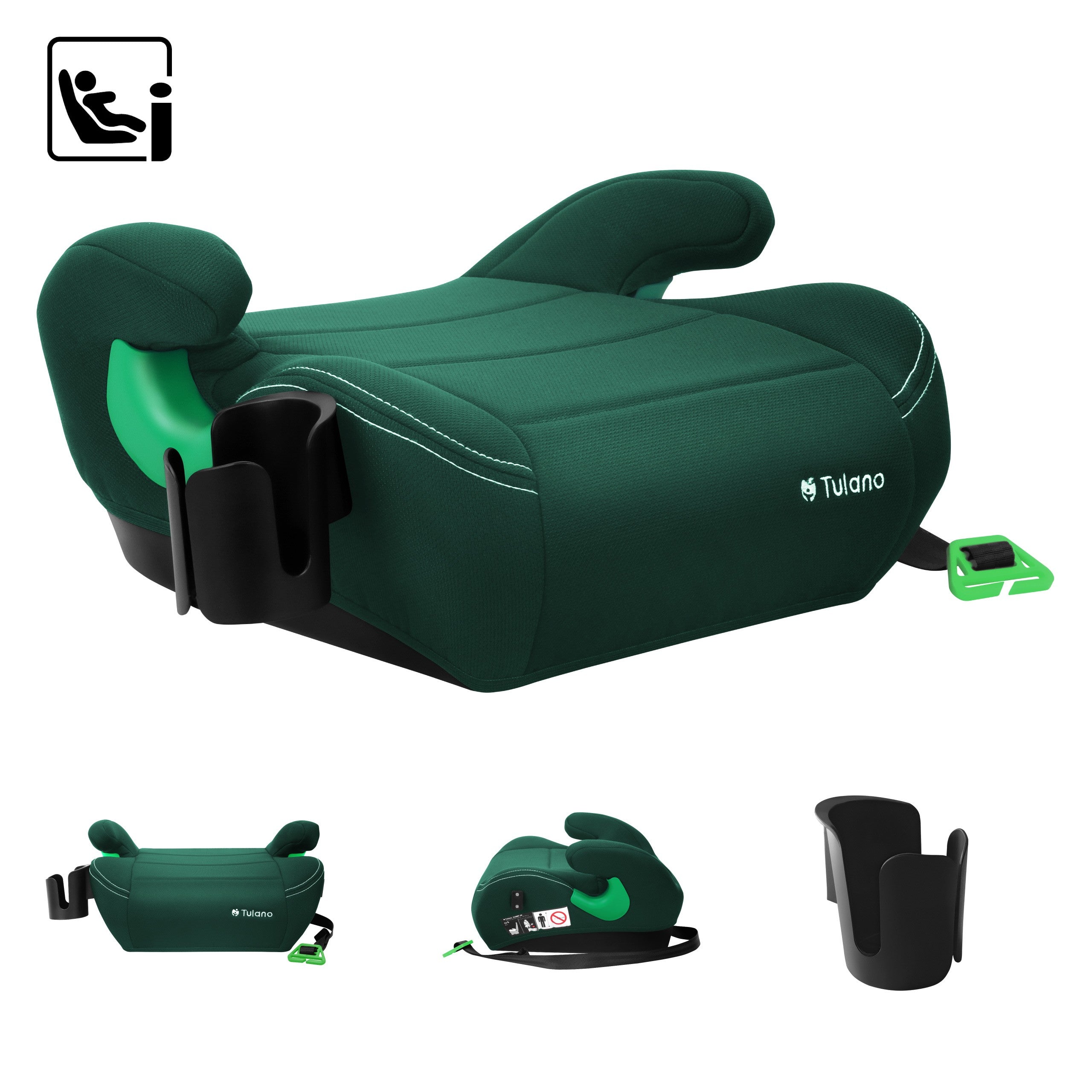 Tulano Cabby 25 Green 125-150cm I-Size basis autostoel