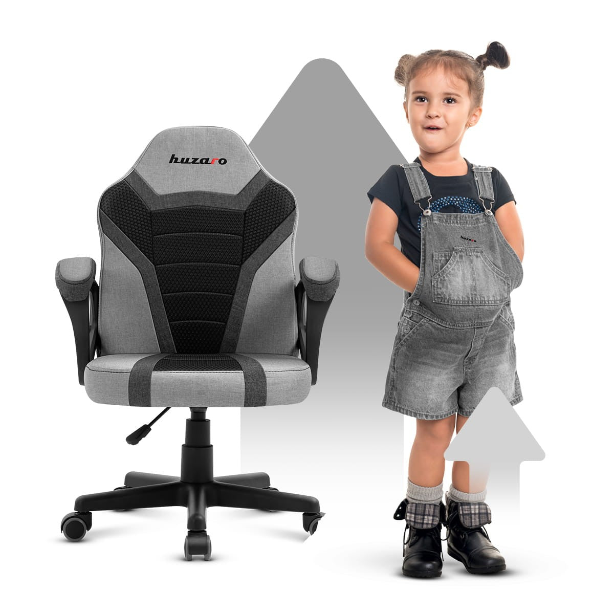 OUTLET Kinderstoel voor gamen HUZARO RANGER 1.0 Grijs Mesh