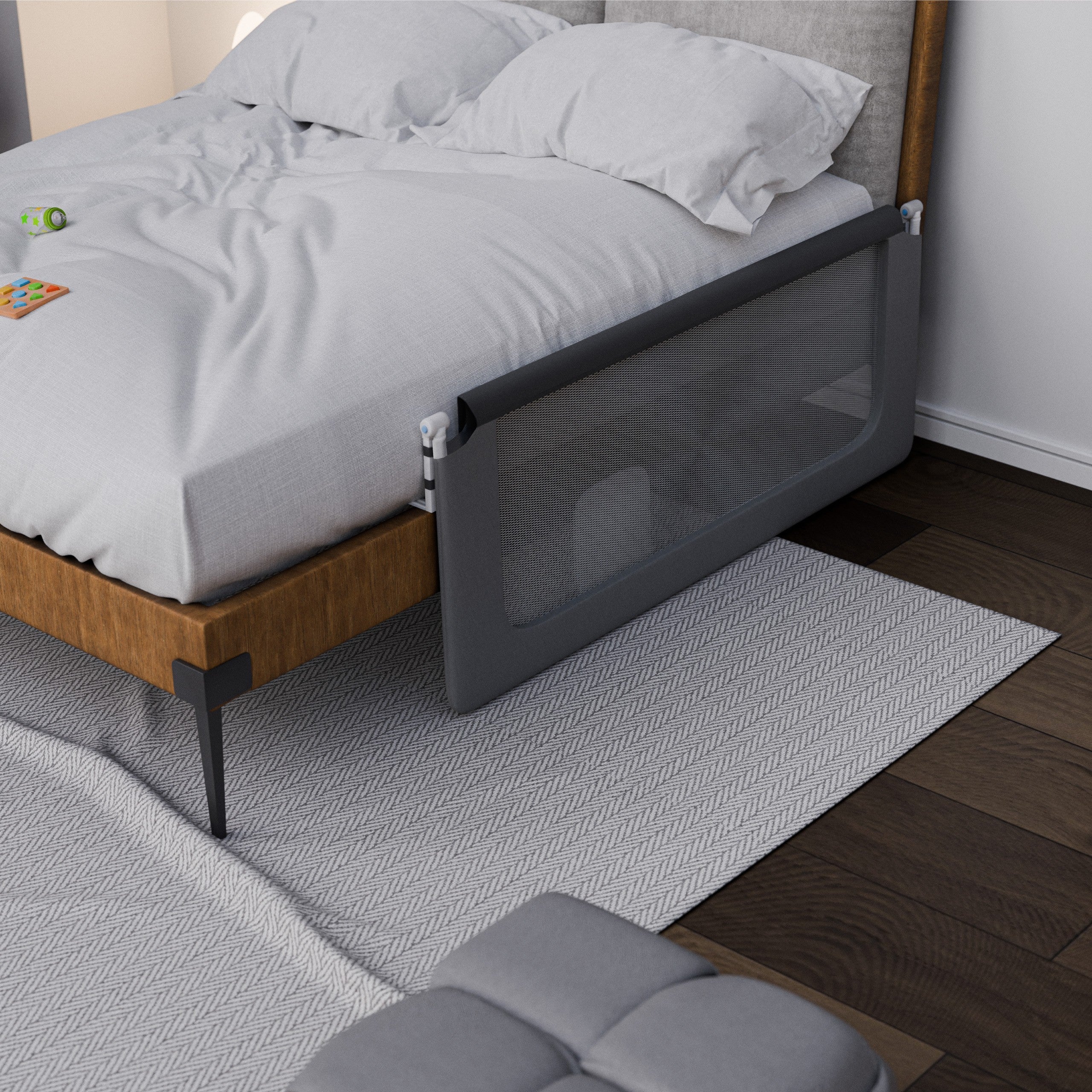 OUTLET Veiligheidshek voor bed 150cm Tulano Cover 25 Grijs