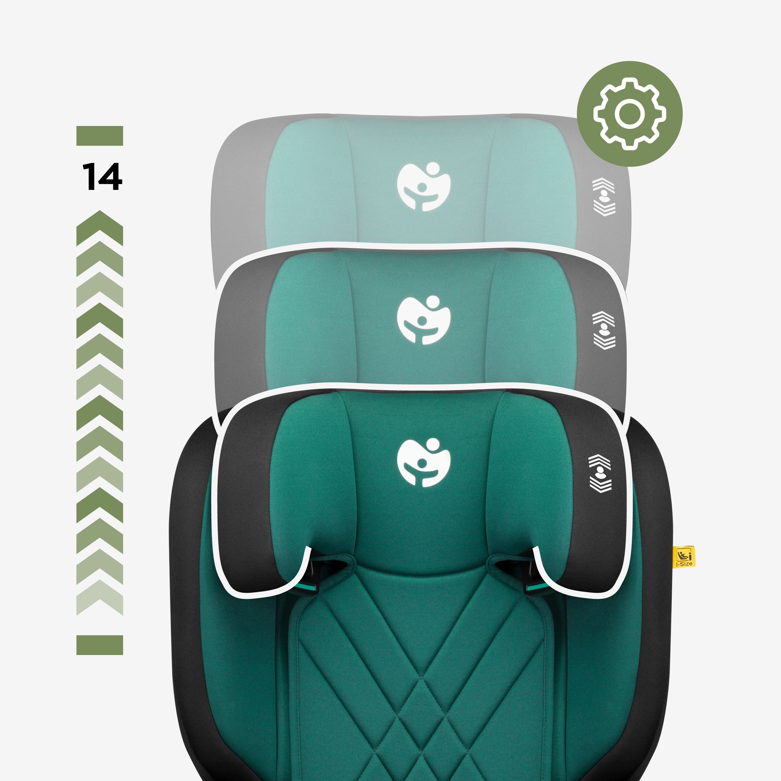 2-in-1 autostoel 100 -150 cm Joy 45 Groen I-Size