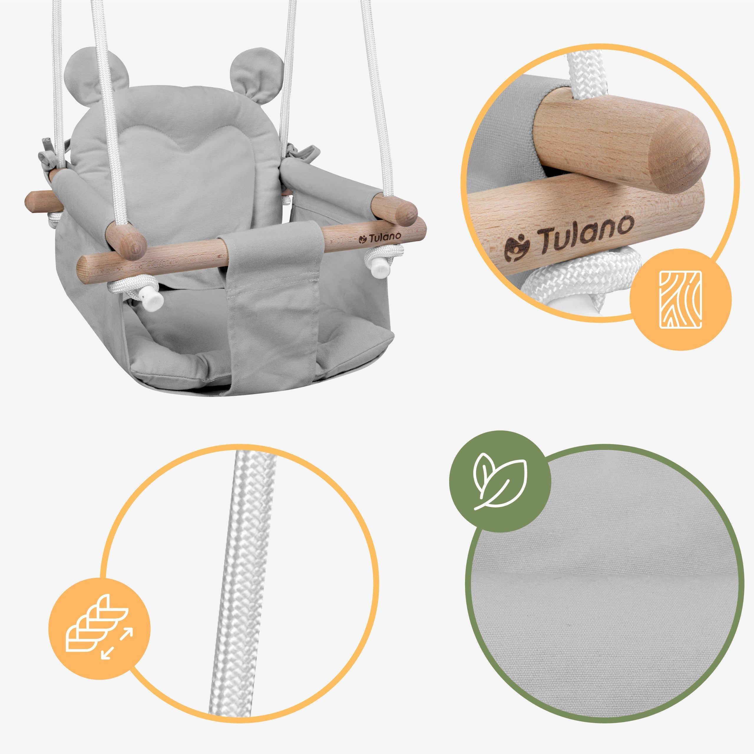 OUTLET Babyschommel TULANO Hop 30 Grijs
