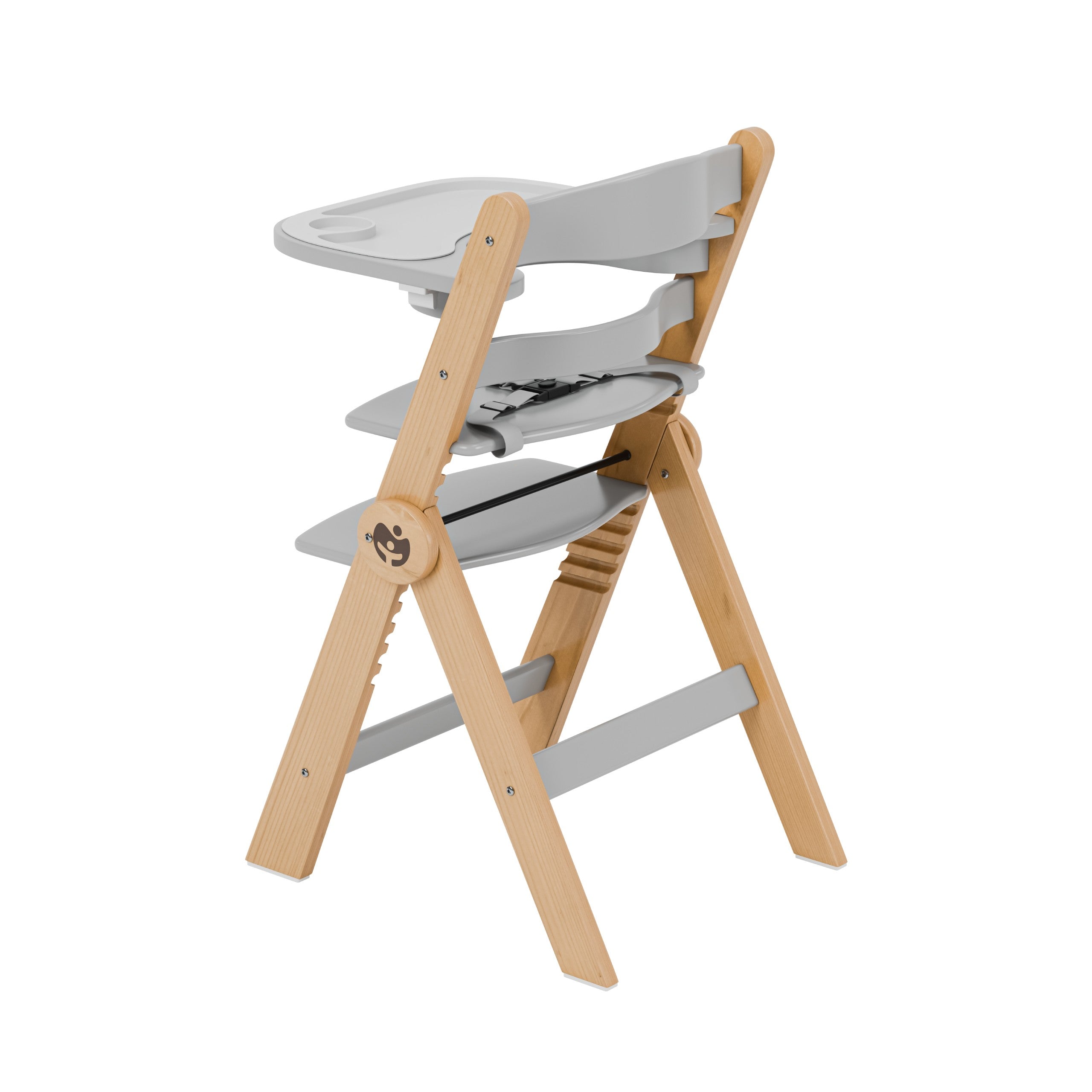 OUTLET Tulano Morsel 45 Houten voederstoel Natural-Grijs