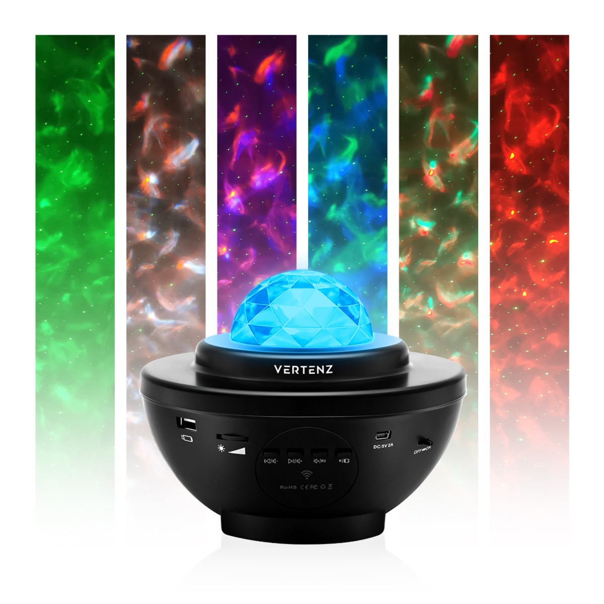 VERTENZ Magic 10 zwarte sterprojector