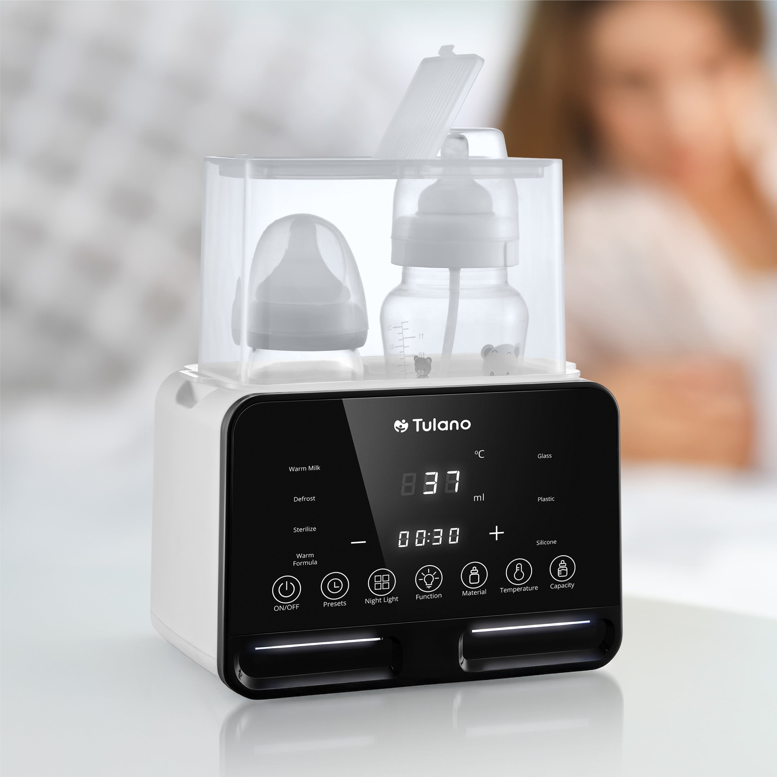 Tulano Ellie 45 dubbele flessenwarmer en sterilisator