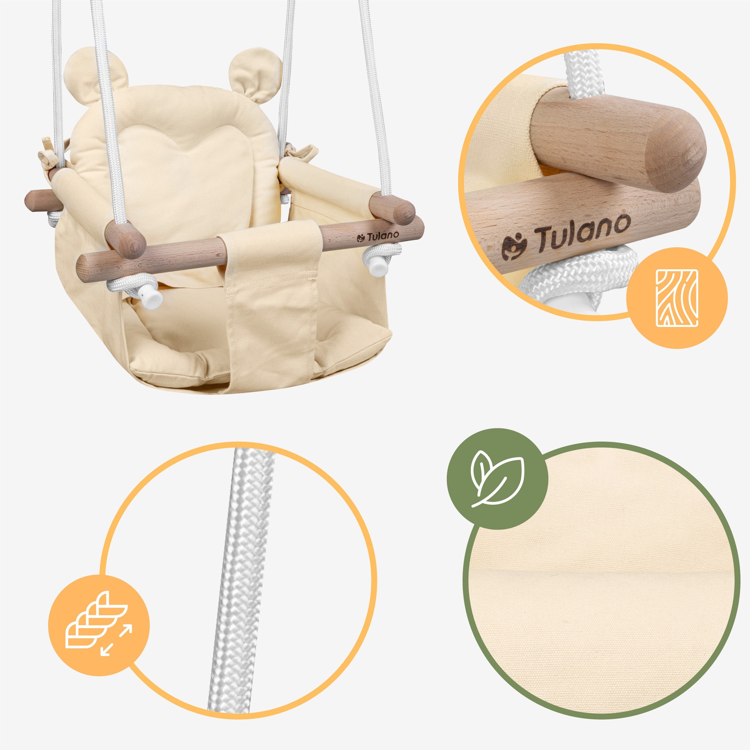 TULANO babyschommel Hop 30 Beige
