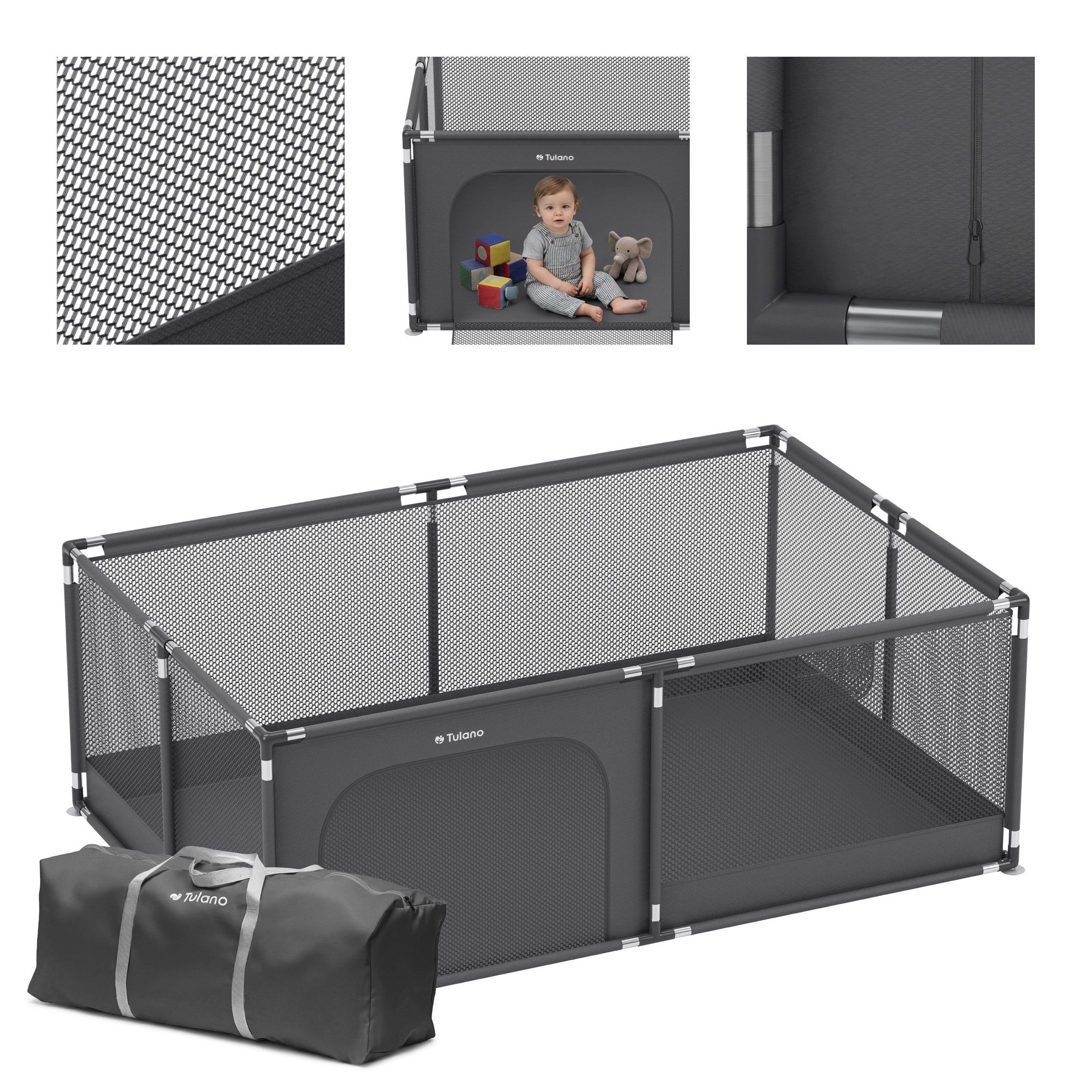 OUTLET Kinderbox Tulano Cozy 22 Graphite - 180 cm