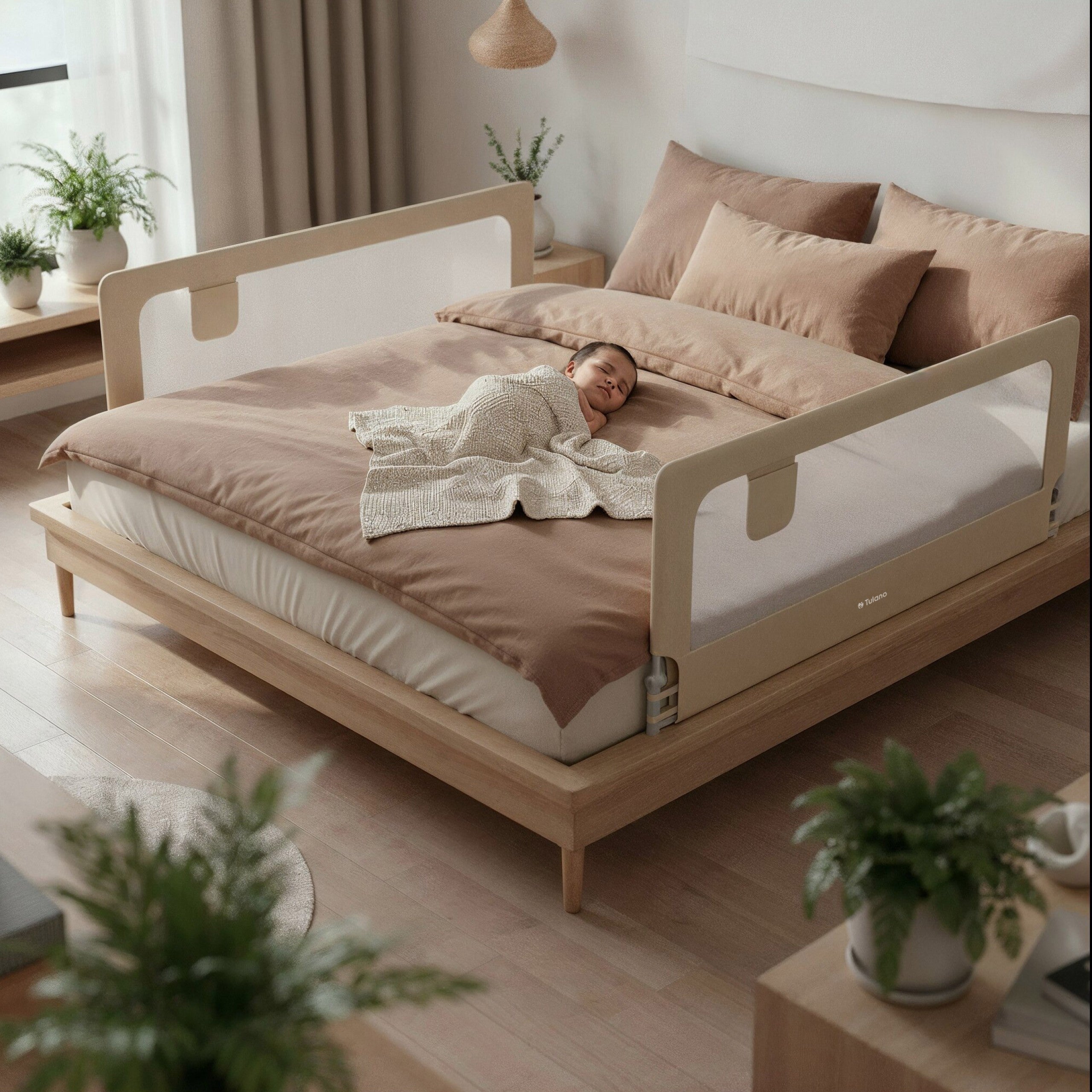 OUTLET Veiligheidshek voor bed 200cm Tulano Cover 30 Beige