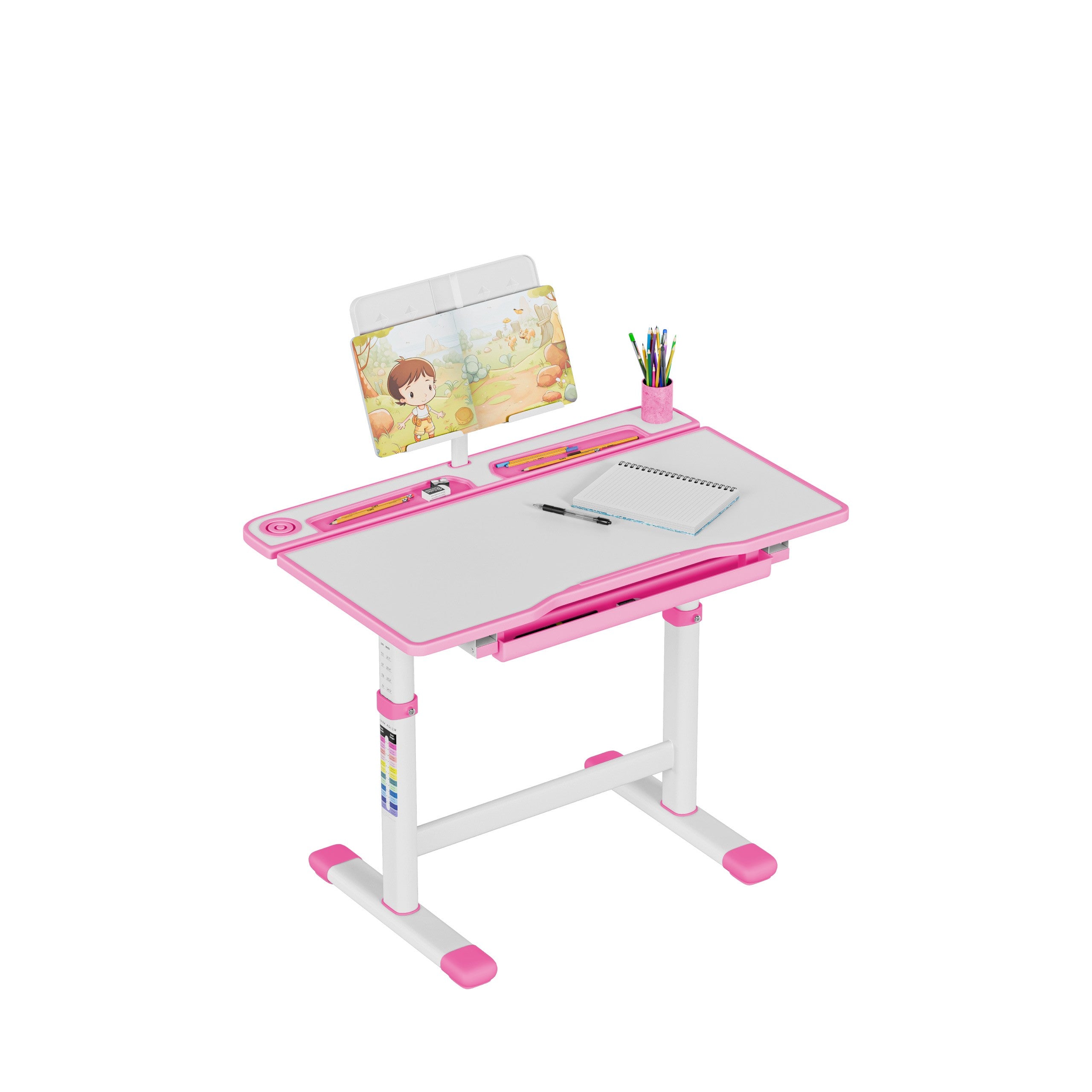 Ergonomisch kinderbureau Mark Adler Studie 3.0 Roze 66 cm