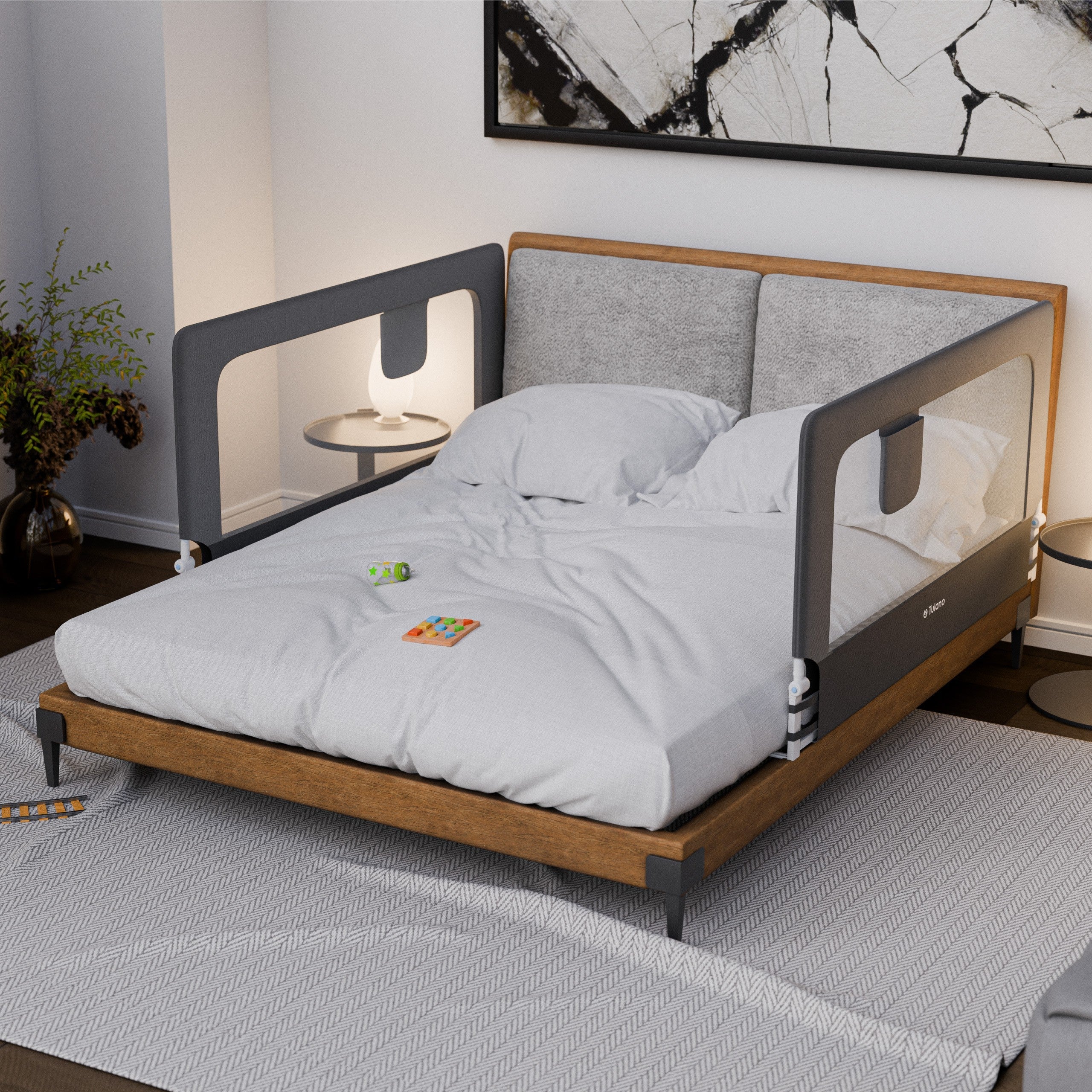 OUTLET Veiligheidshek voor bed 150cm Tulano Cover 25 Grijs