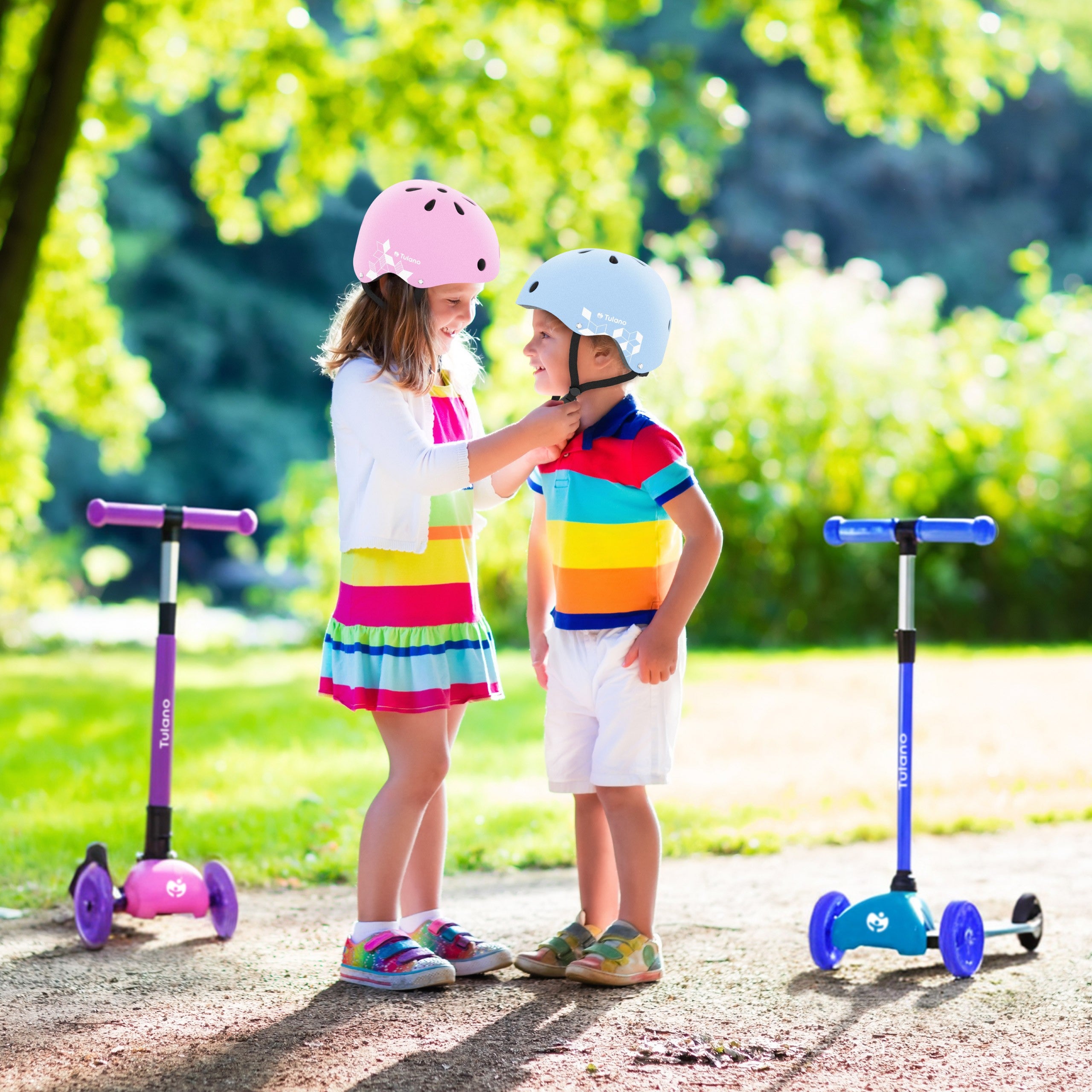 Tulano Turtle 35 Roze kinderhelm