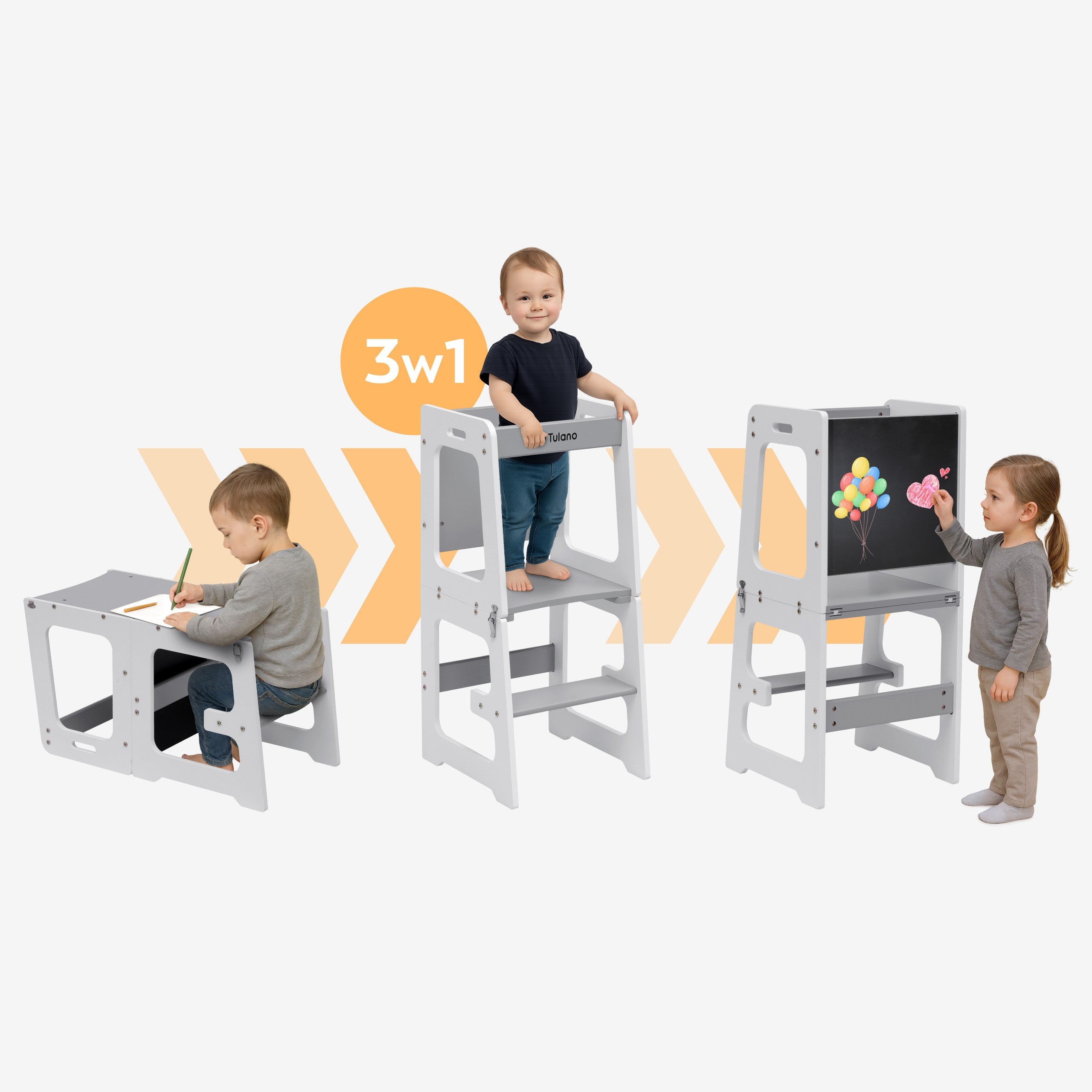 Keukenhulp voor kinderen 3in1 Tulano Mooby 35