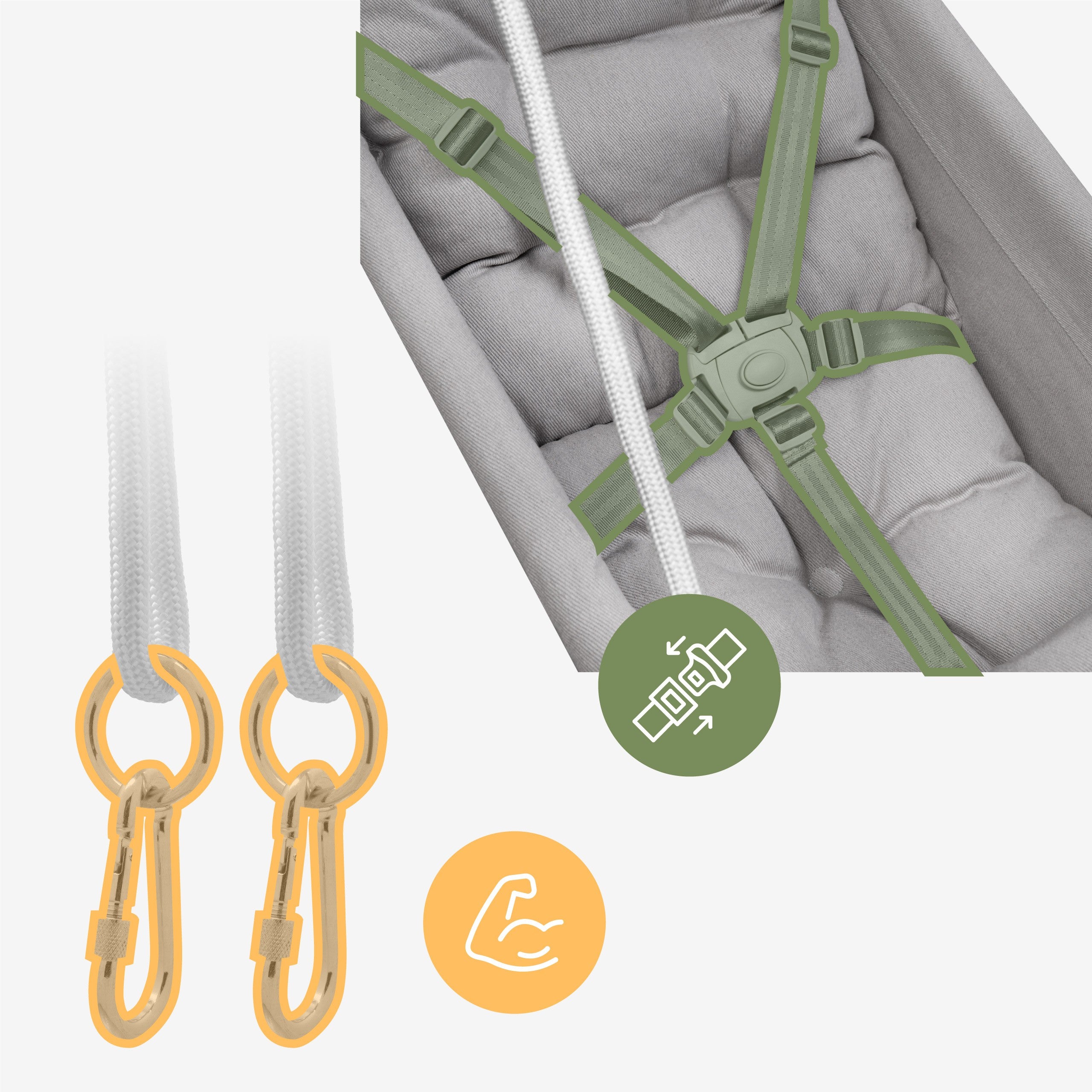 Babywip TULANO Hop 40 Grijs-Wit