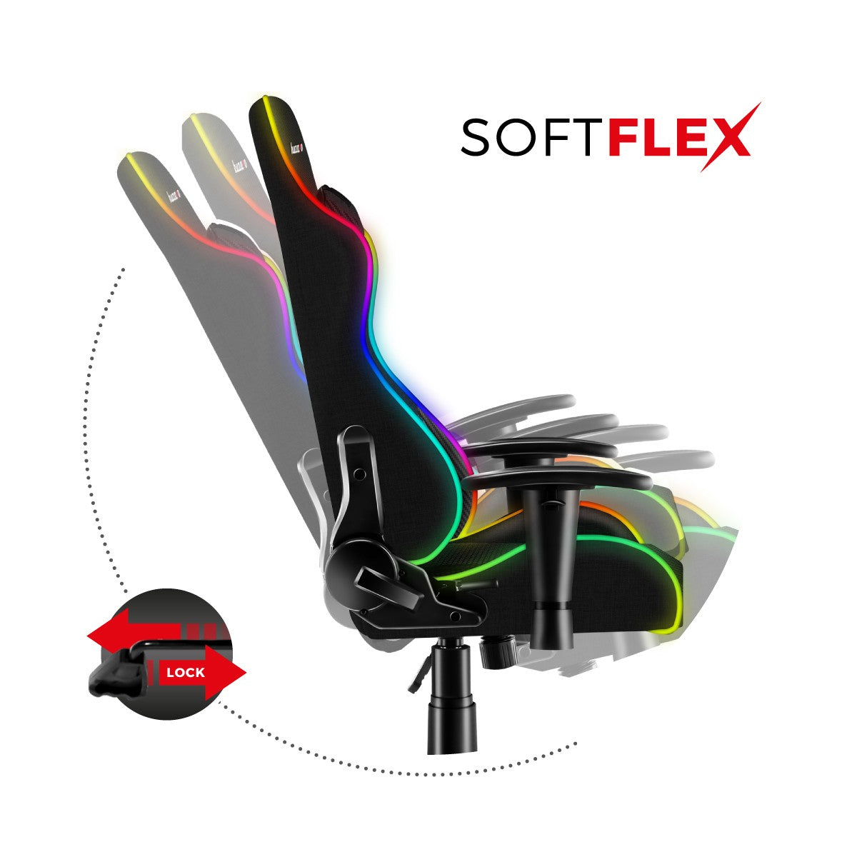 OUTLET Kinderstoel voor games HUZARO RANGER 6.0 RGB Mesh