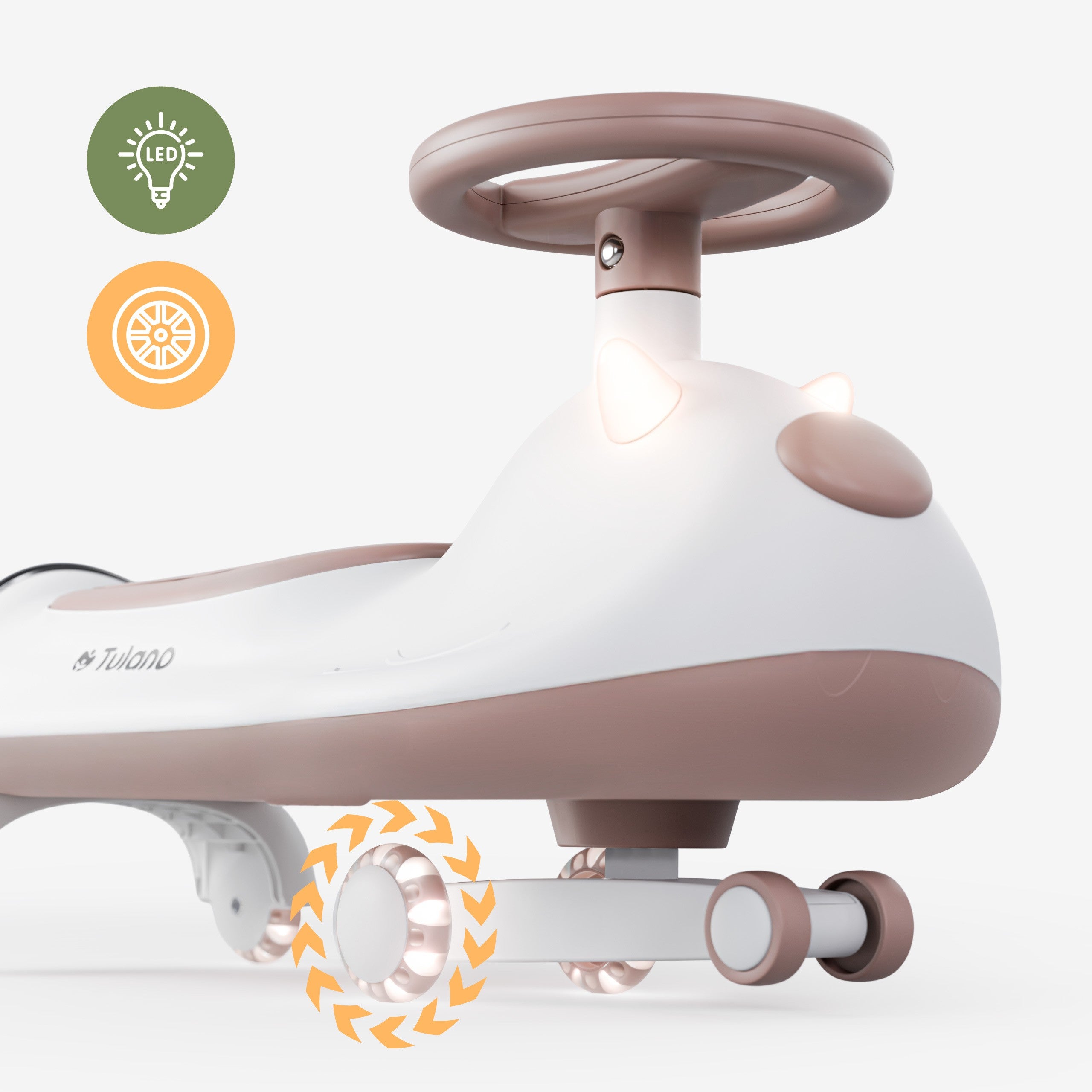 Tulano Focus 45 Grijs LED zwaartekracht ride-on voor kinderen