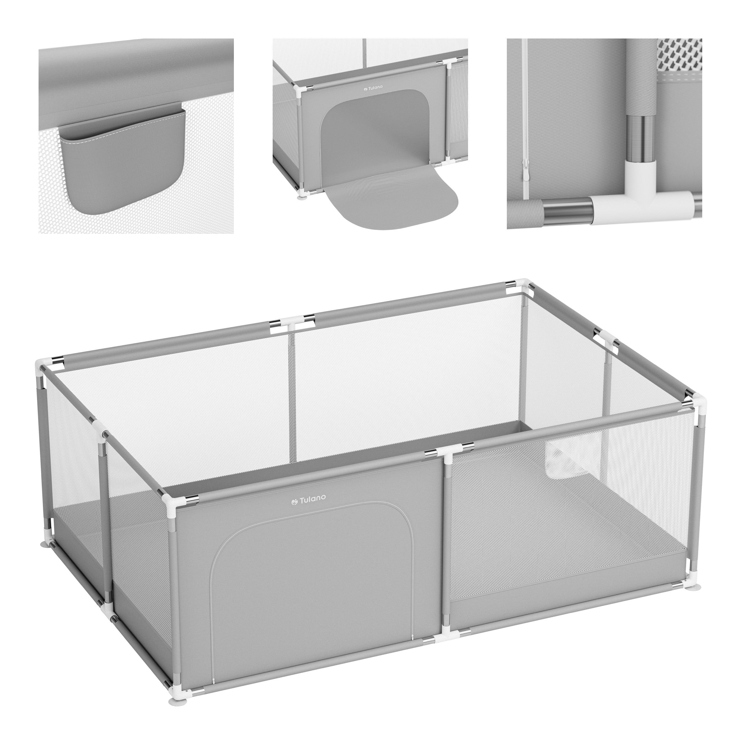OUTLET Kinderbox Tulano Cozy 22 Grijs - 180 cm