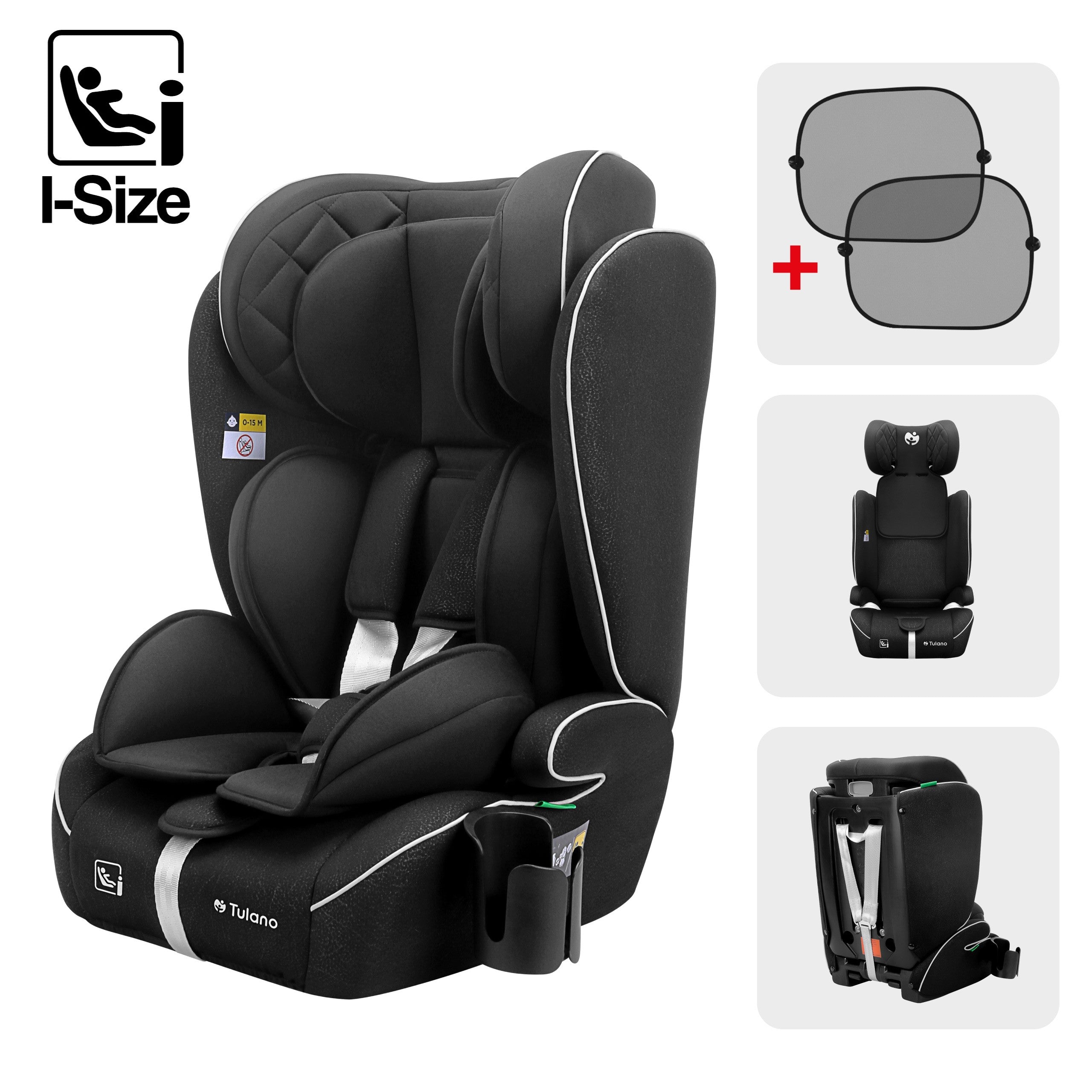 OUTLET Tulano Zooma 25 Zwart 76 -150cm I-Size autostoel