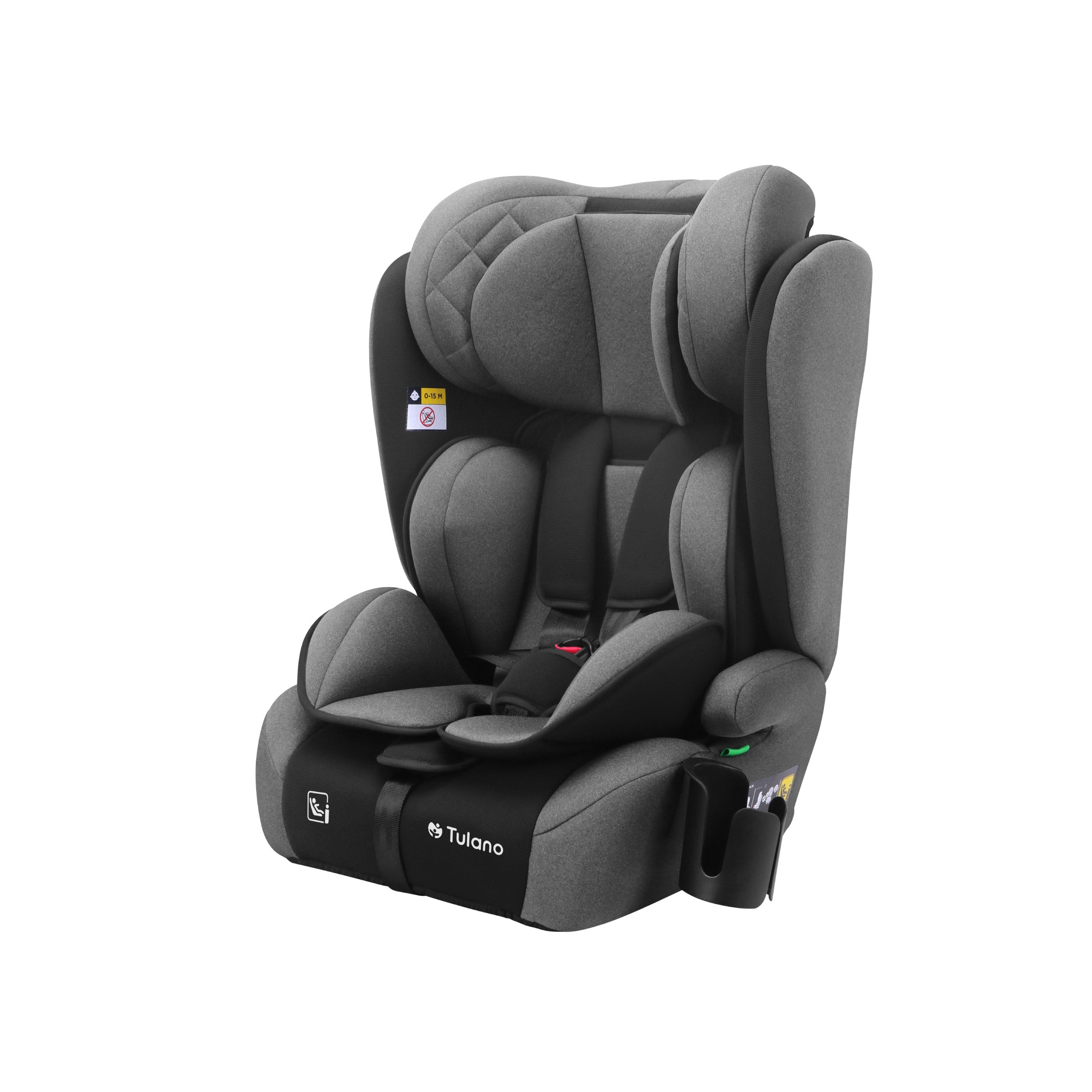 Tulano Zooma 25 Grijs - Zwart 76 -150cm I-Size autostoel