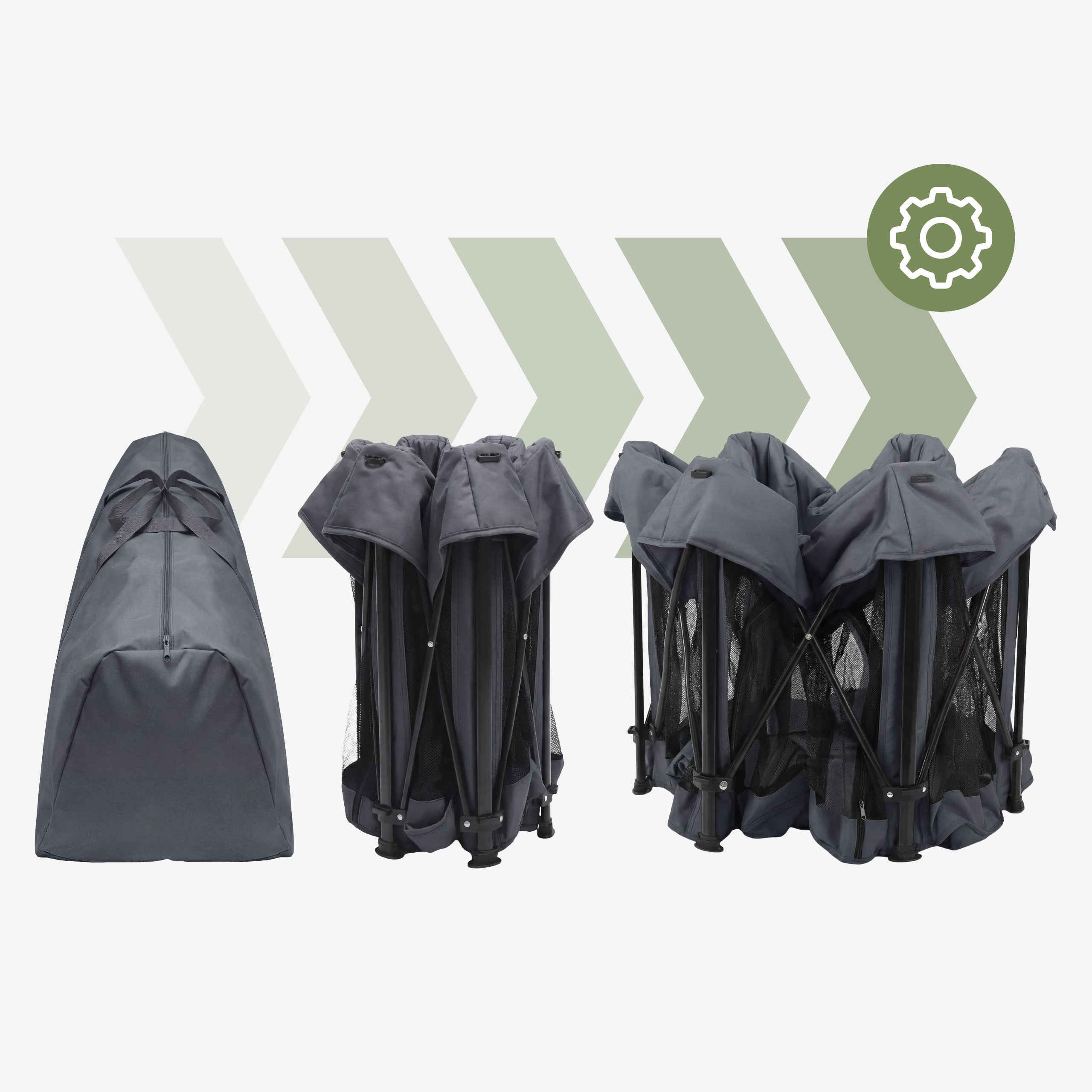 Tulano Cozy 30 Opvouwbare Babybox Grafiet