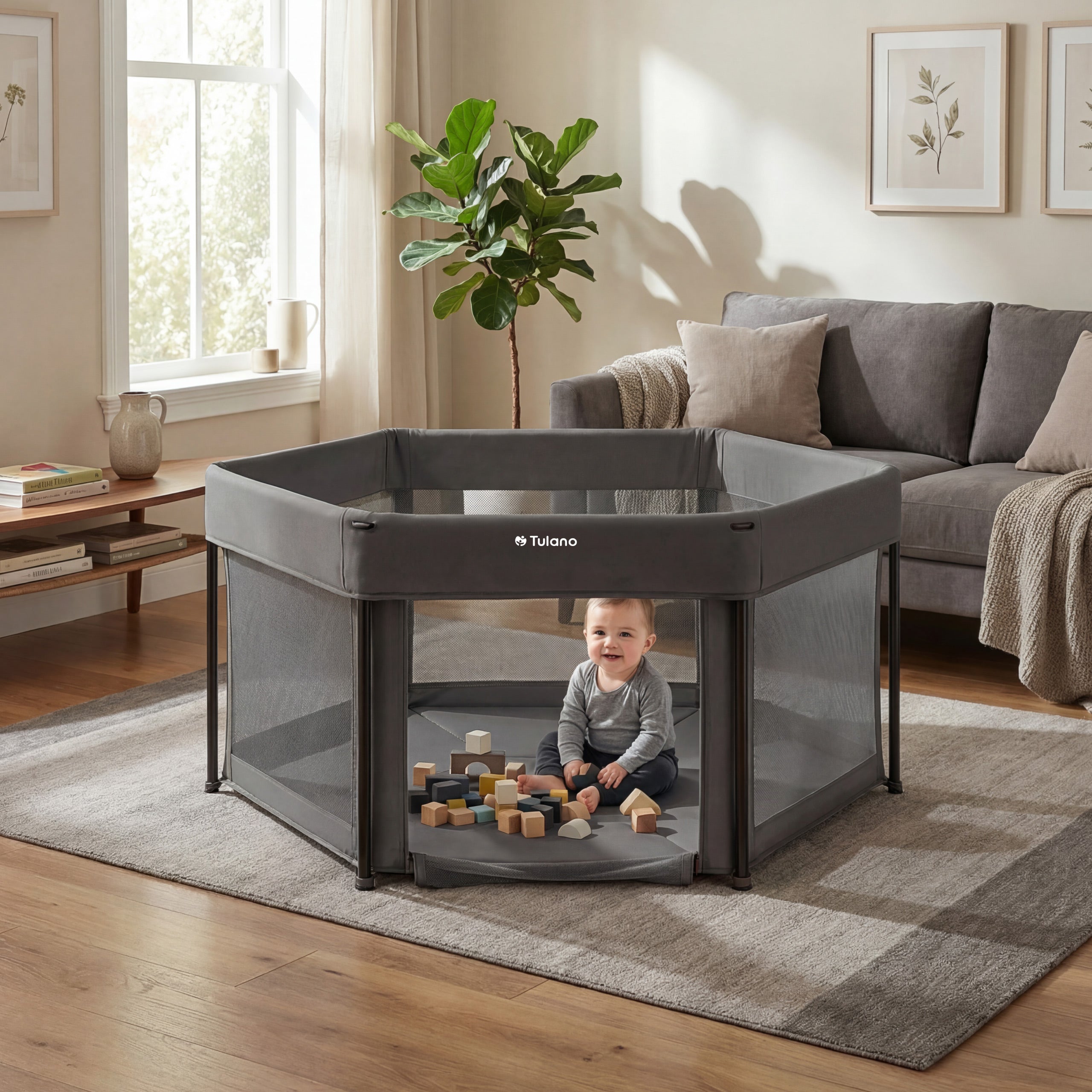 Tulano Cozy 30 Opvouwbare Babybox Grafiet
