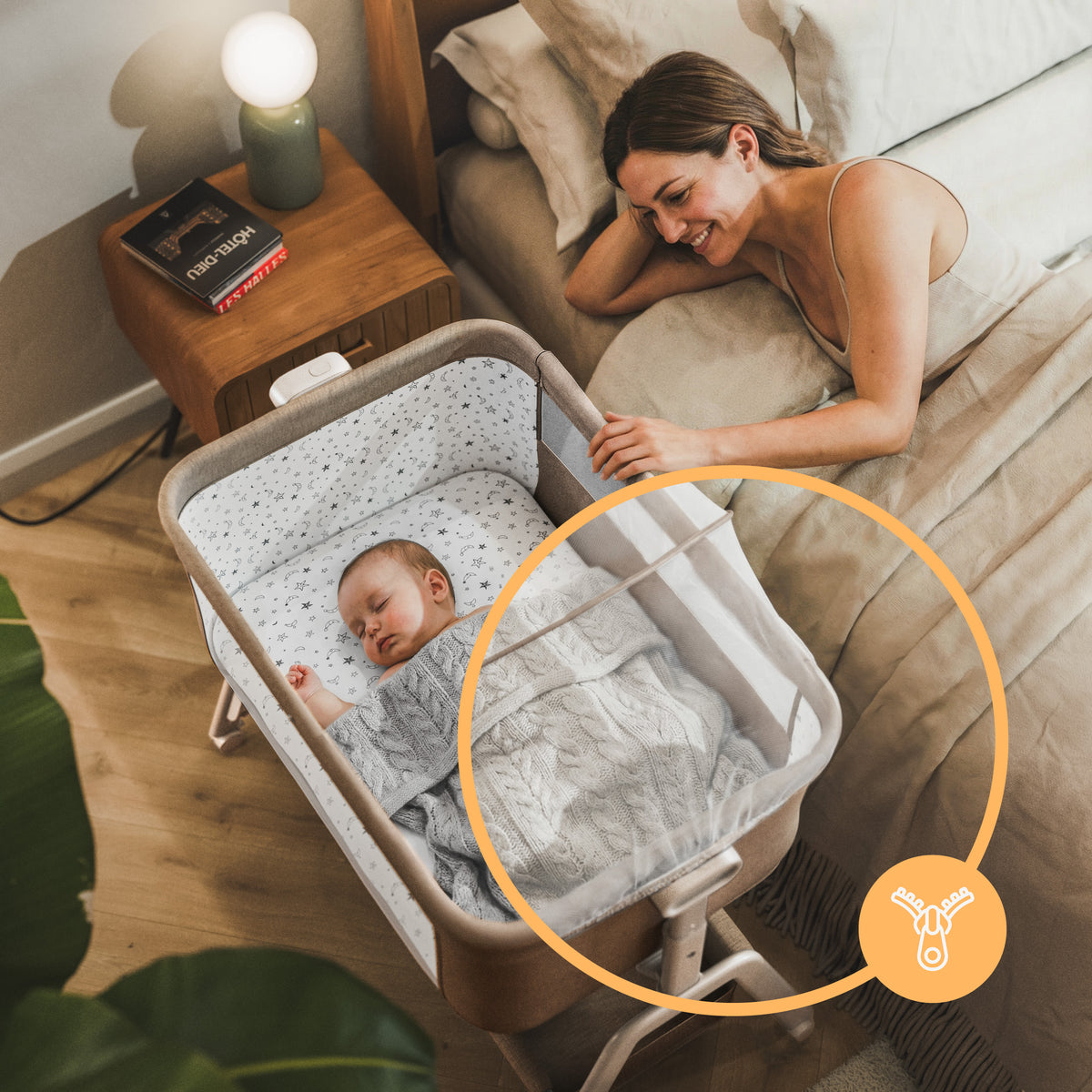 Aanschuifbedje 3-in-1 Tulano Dream 50 Taupe
