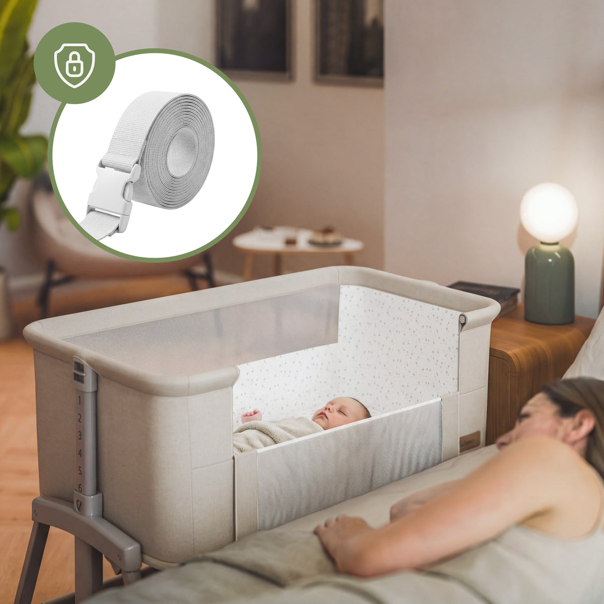 Aanschuifbedje en campingbedje 4-in-1 Tulano Dream 55 Beige