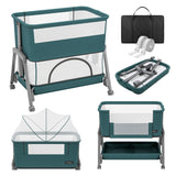 Aanschuifbedje en campingbedje 4-in-1 Tulano Dream 55 Green