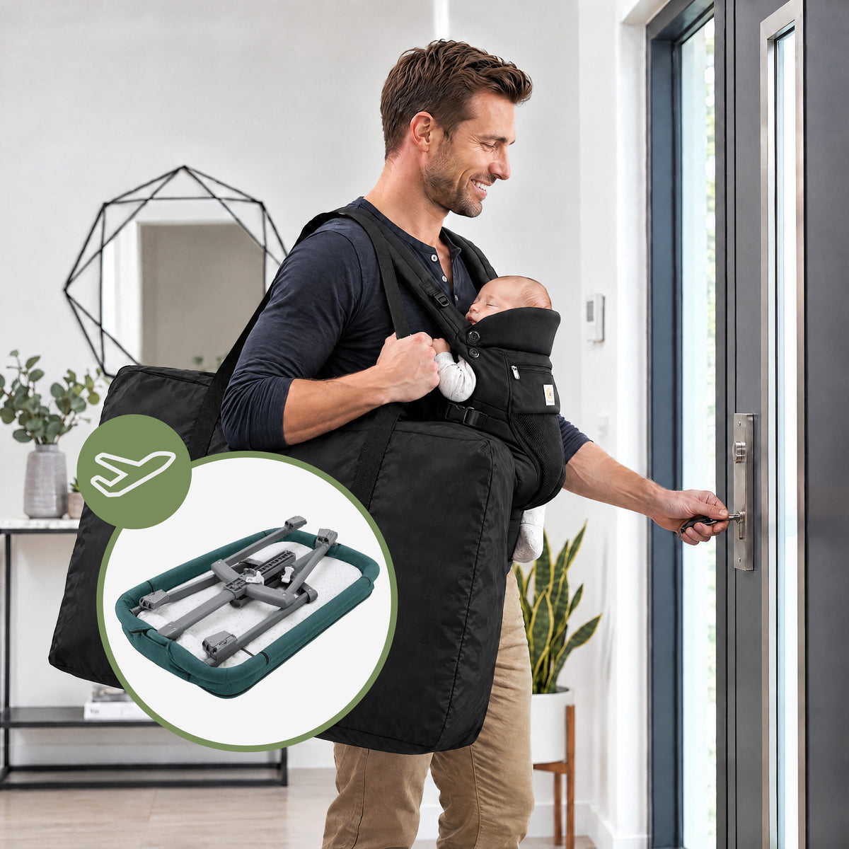Aanschuifbedje en campingbedje 4-in-1 Tulano Dream 55 Green