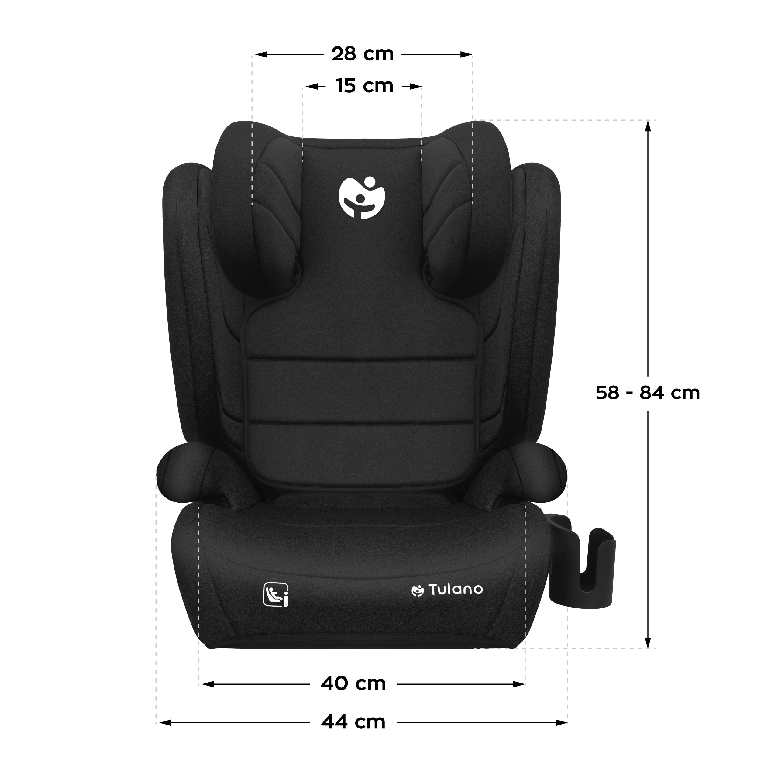 Tulano Joy 35 Zwart ISOFIX autostoel 100-150cm I-Maat