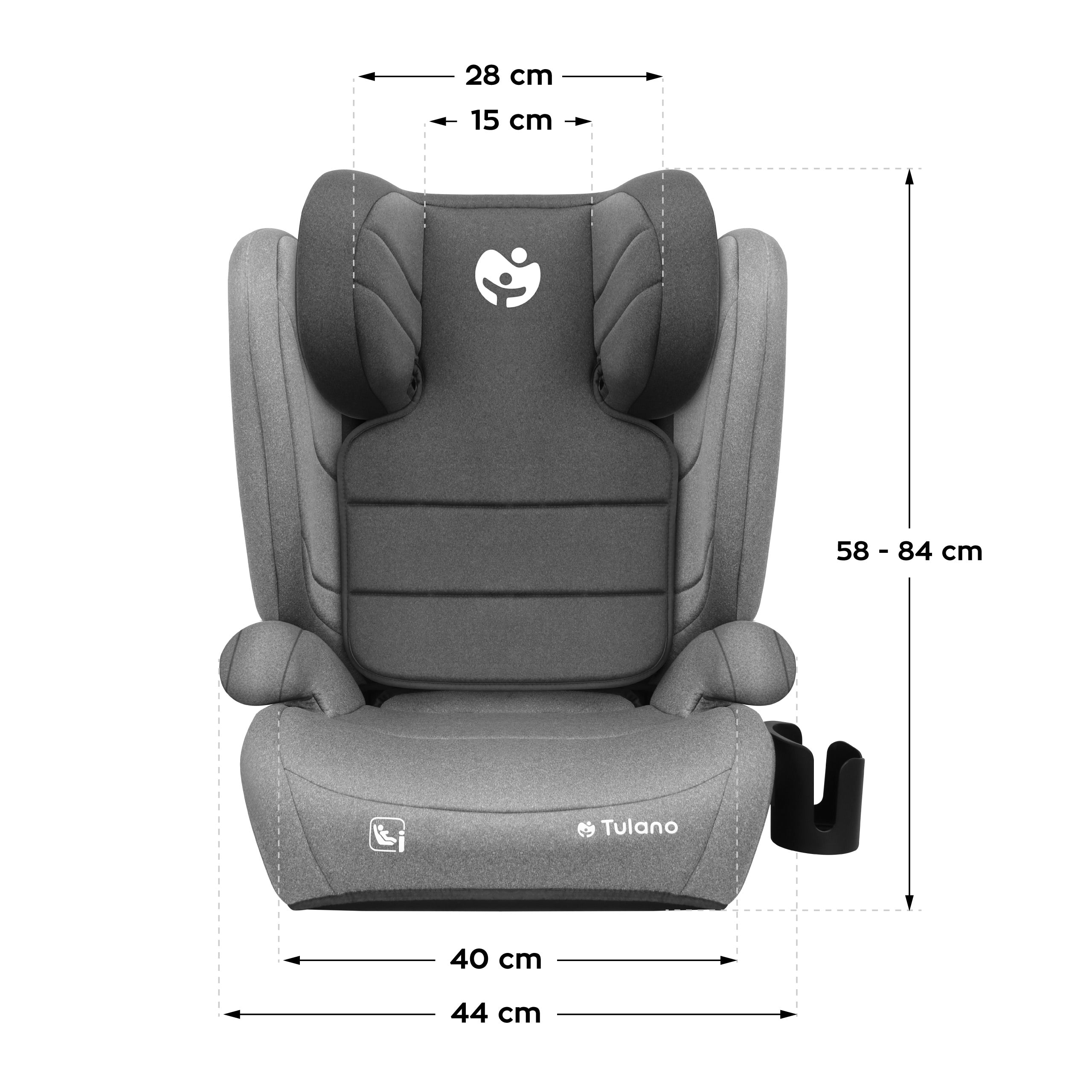 Tulano Joy 35 Grijs ISOFIX autostoeltje 100-150cm I-Maat