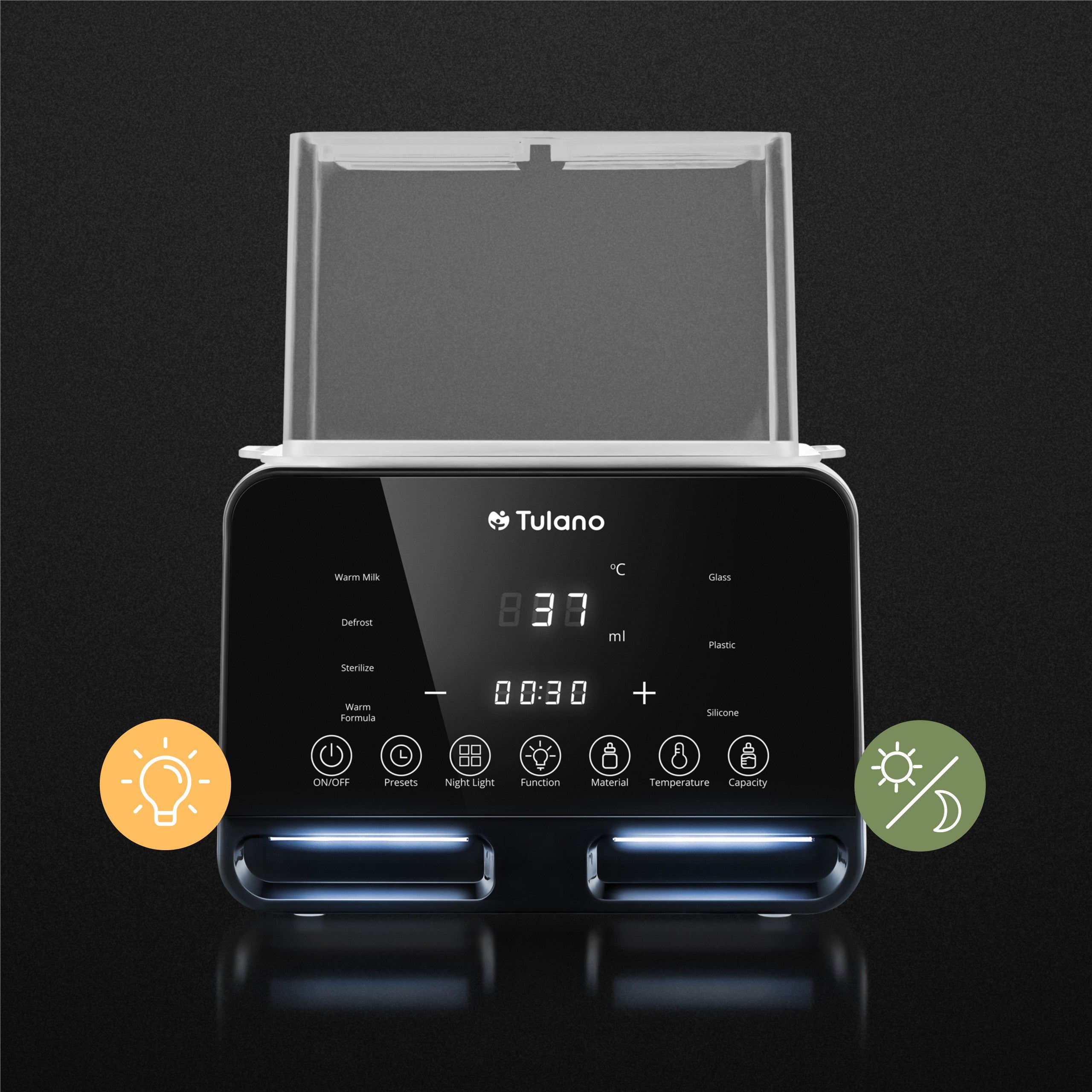 Tulano Ellie 45 dubbele flessenwarmer en sterilisator