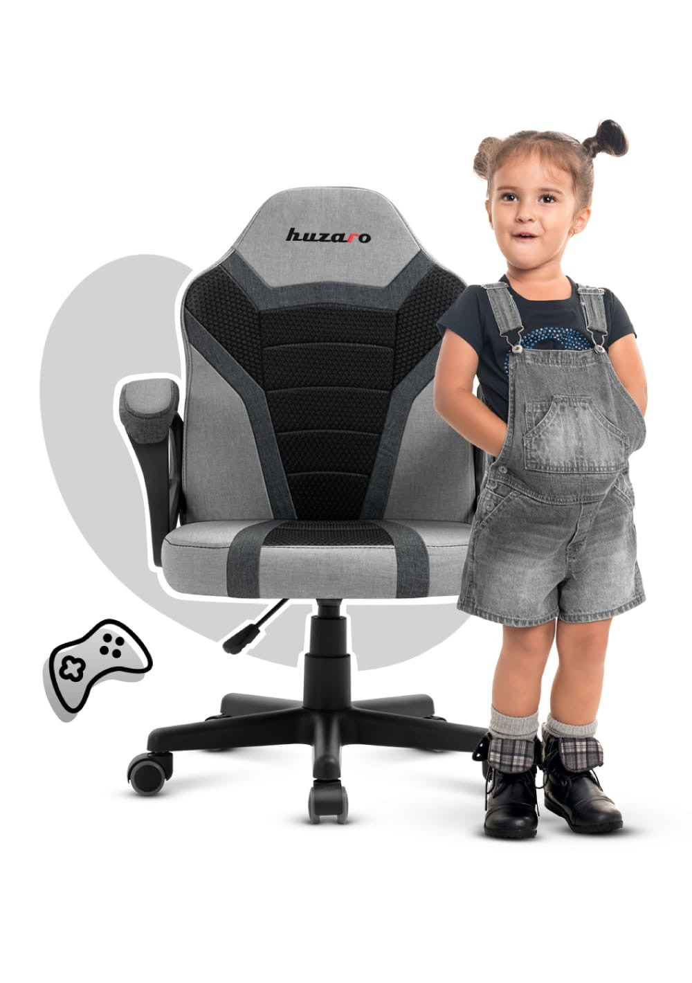 HUZARO RANGER 1.0 Kinderstoel Grijs Mesh