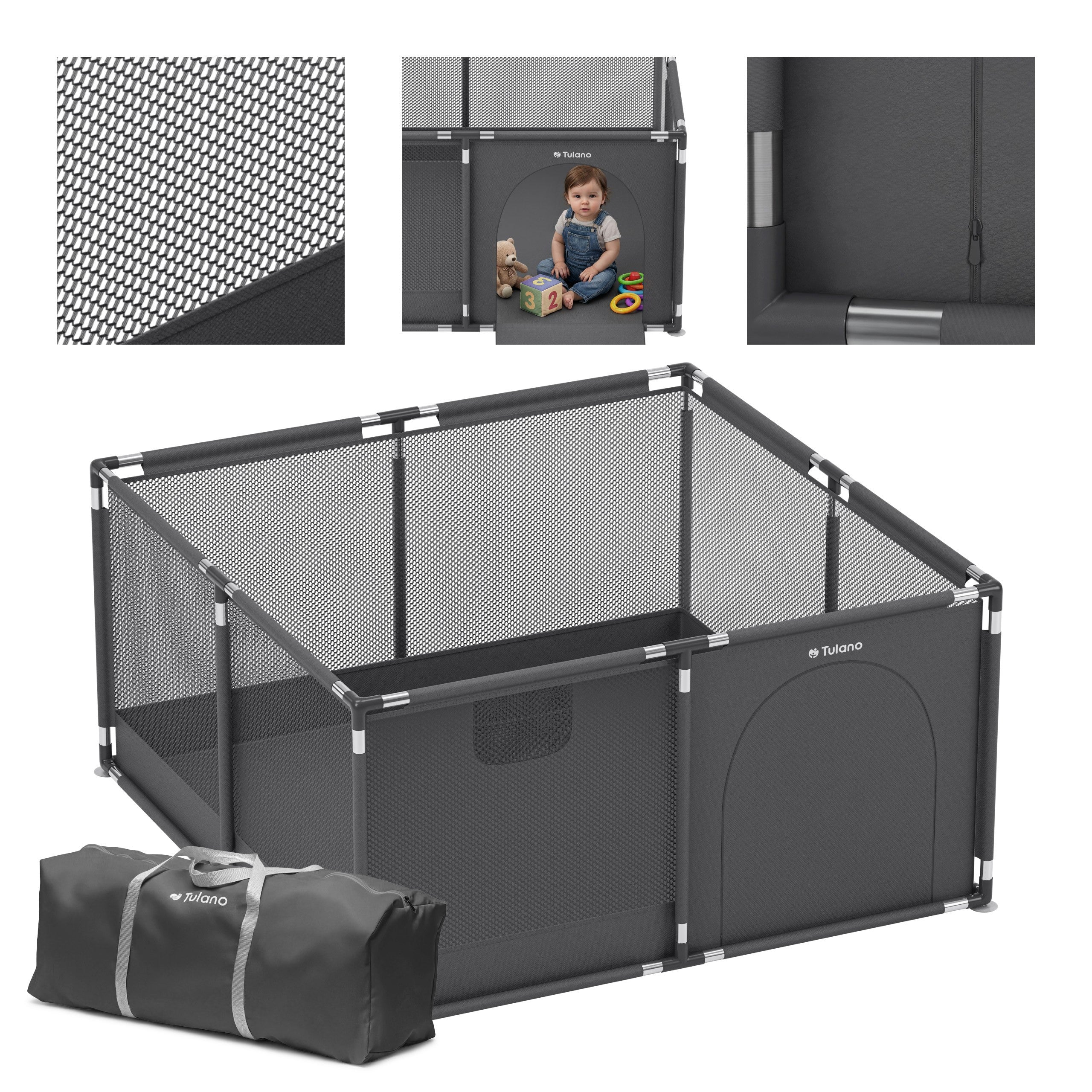 OUTLET Babybed Tulano Cozy 20 Graphite - 130 cm