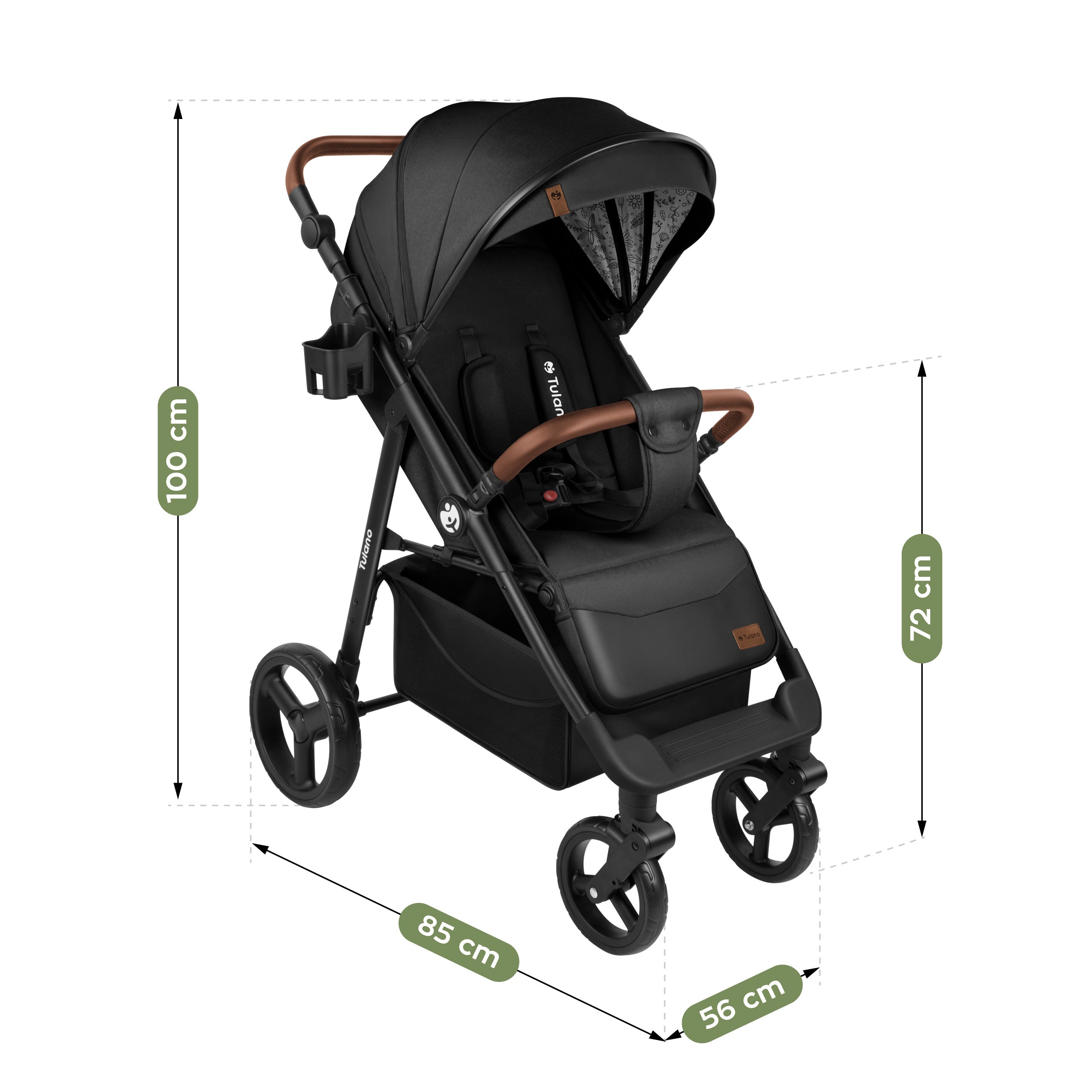 Kinderwagen met deken Tulano Avignon 35 Zwart