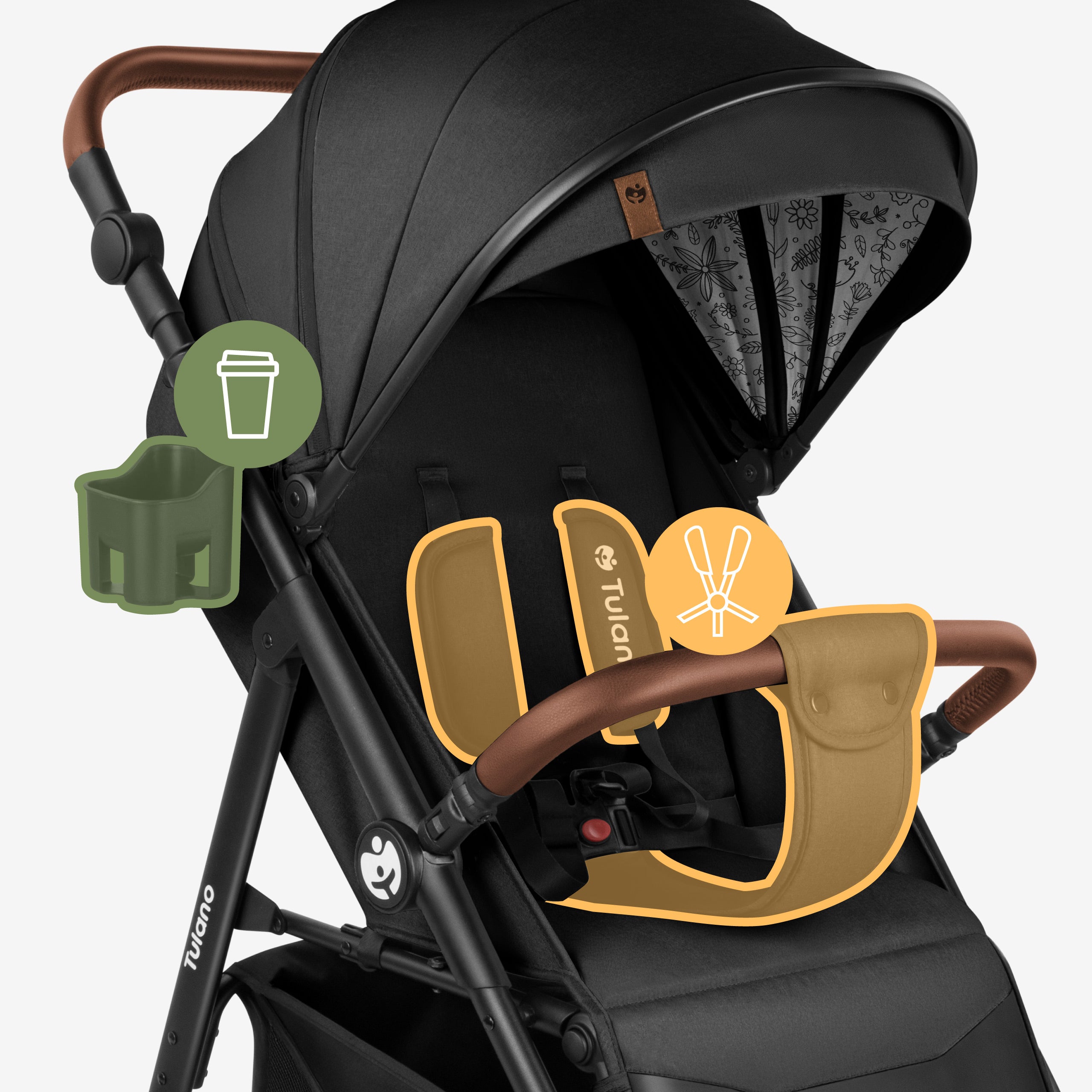 Kinderwagen met deken Tulano Avignon 35 Zwart