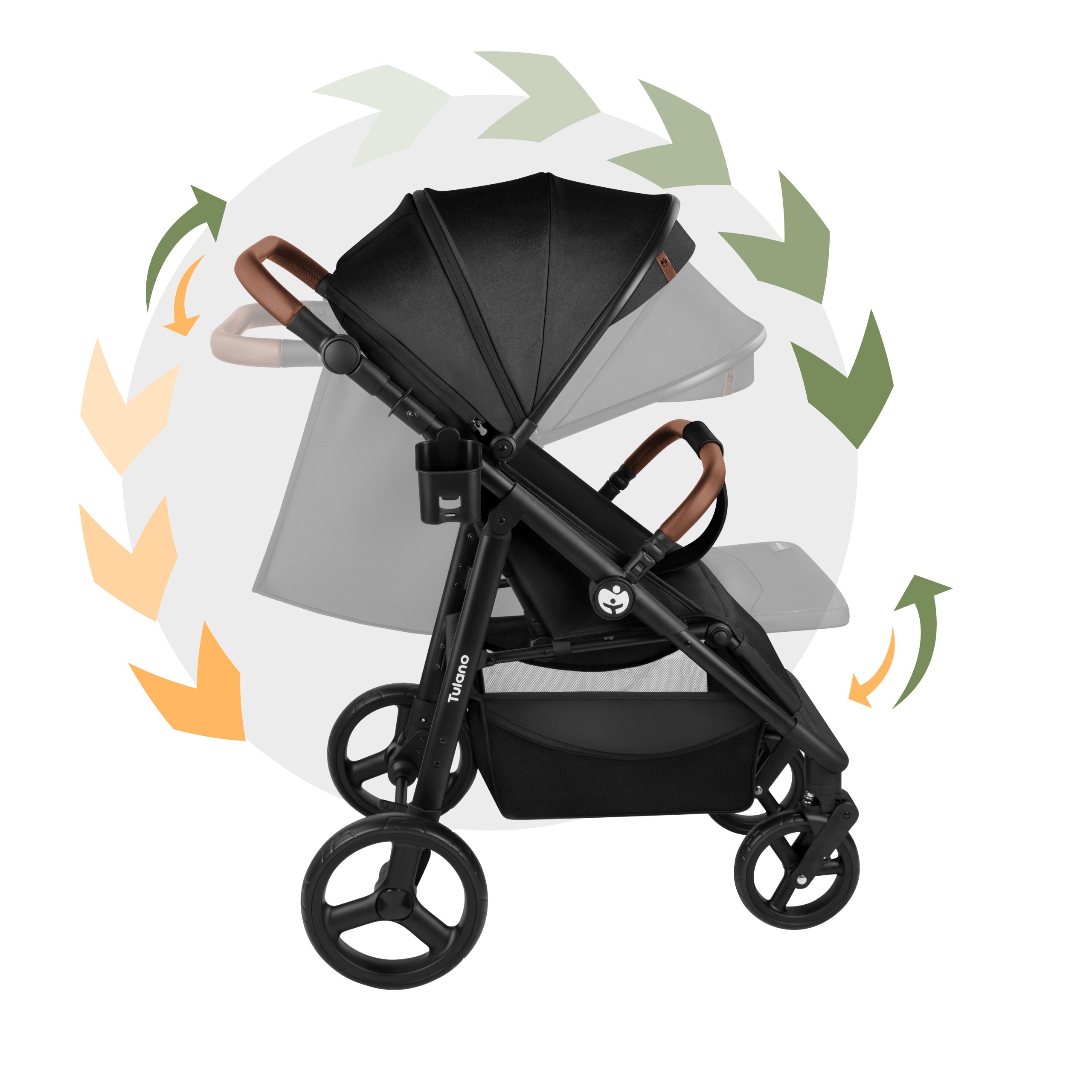 Kinderwagen met deken Tulano Avignon 35 Zwart