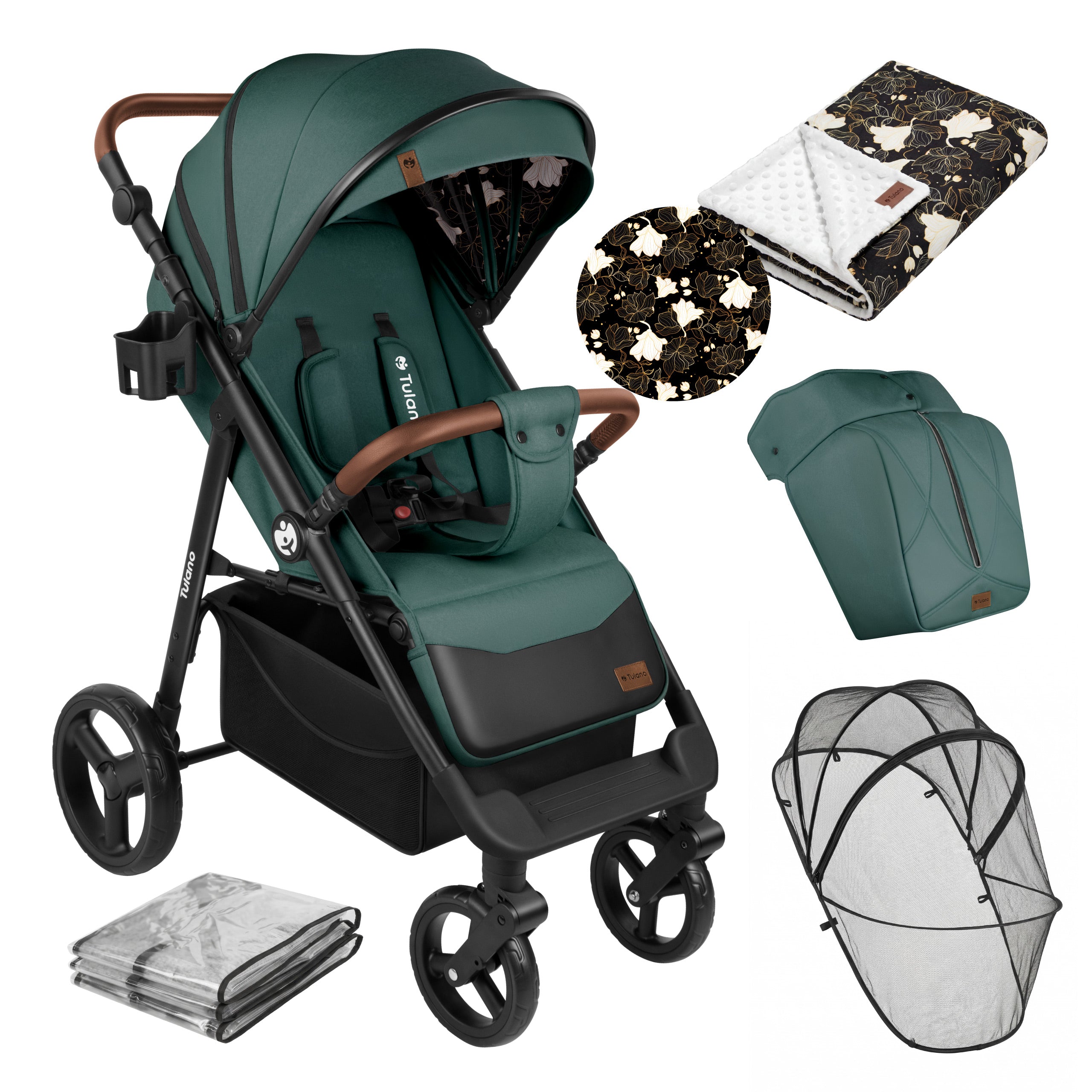 Kinderwagen met deken Tulano Avignon 35 Groen