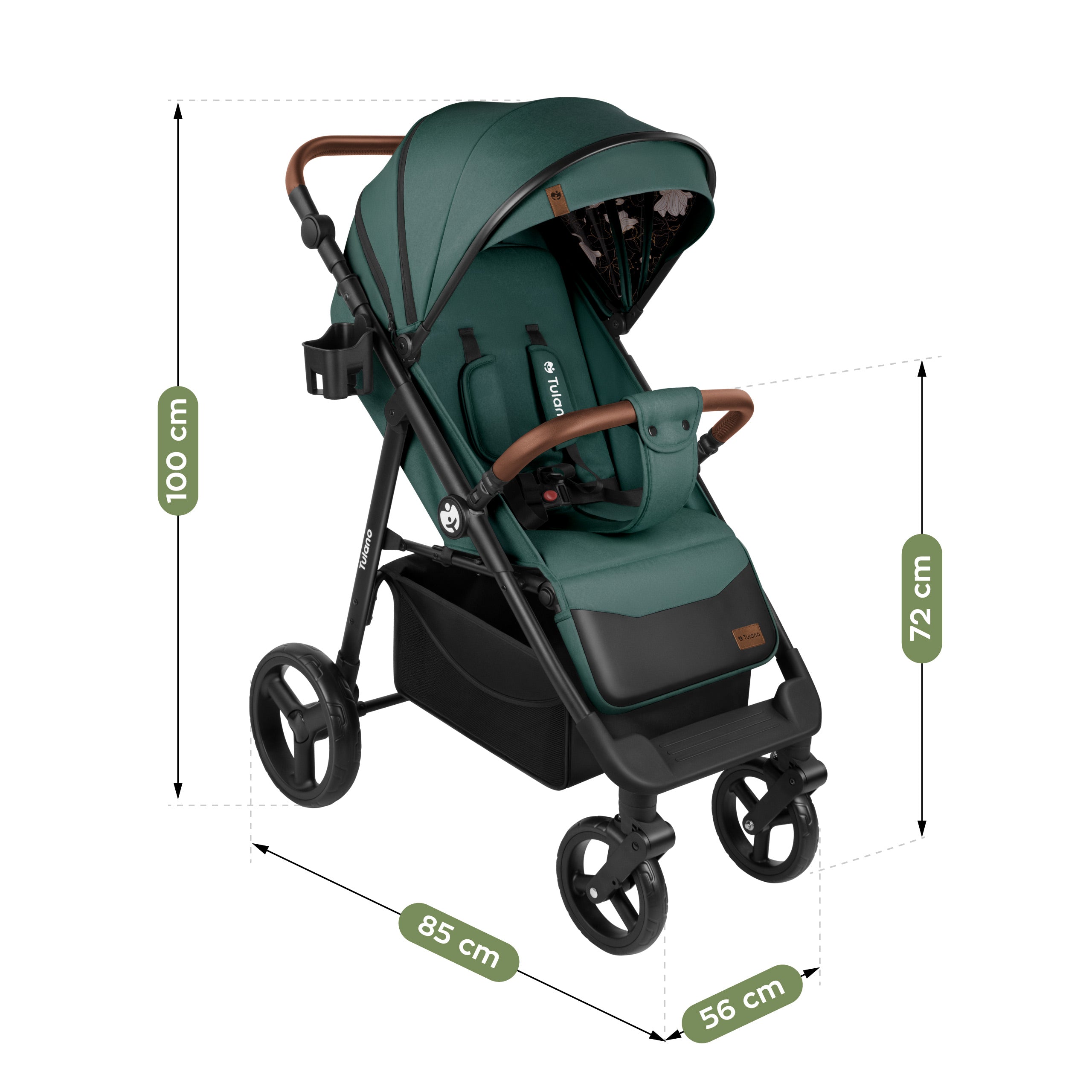 Kinderwagen met deken Tulano Avignon 35 Groen