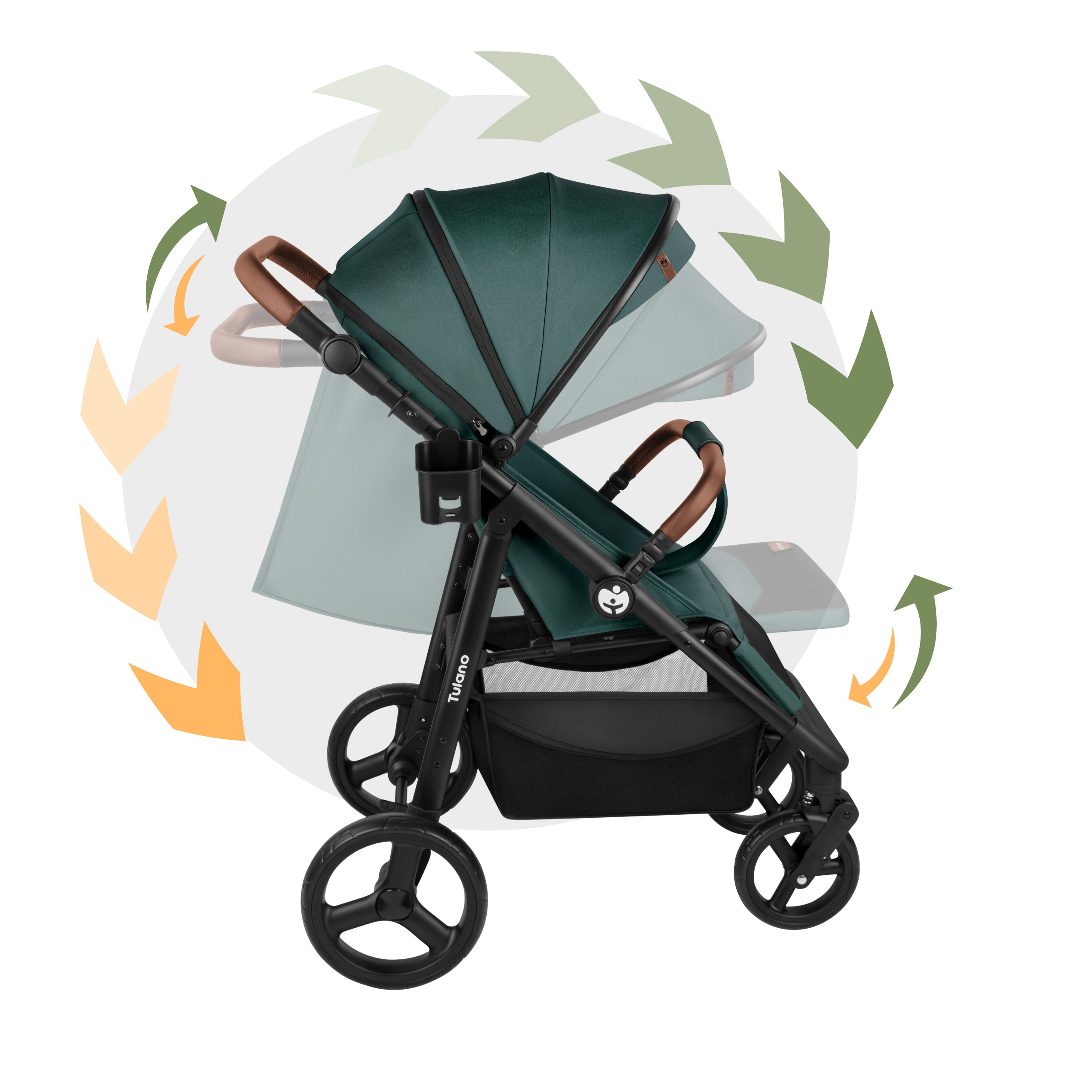 Kinderwagen met deken Tulano Avignon 35 Groen