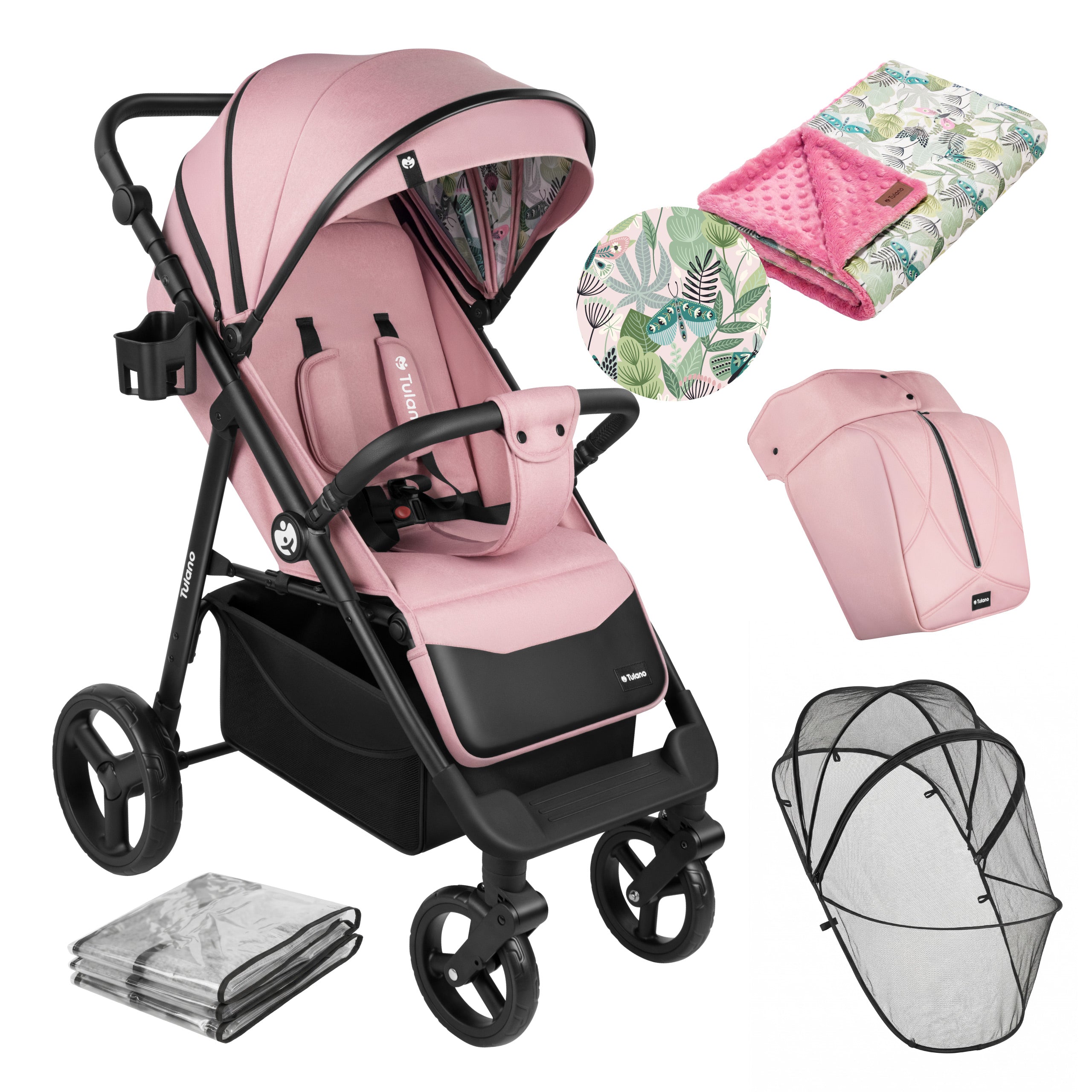 Kinderwagen met deken Tulano Avignon 35 Roze