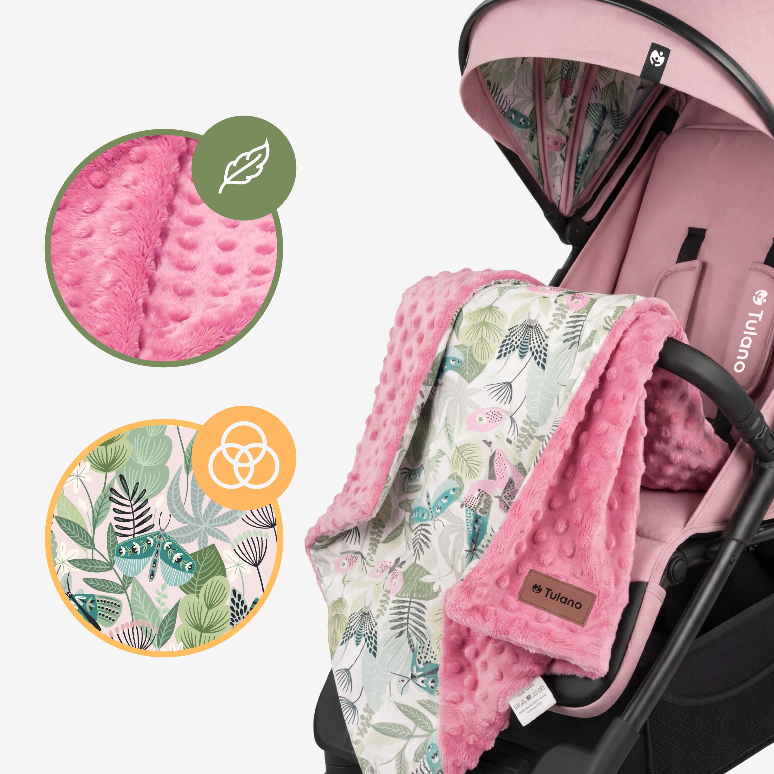 Kinderwagen met deken Tulano Avignon 35 Roze