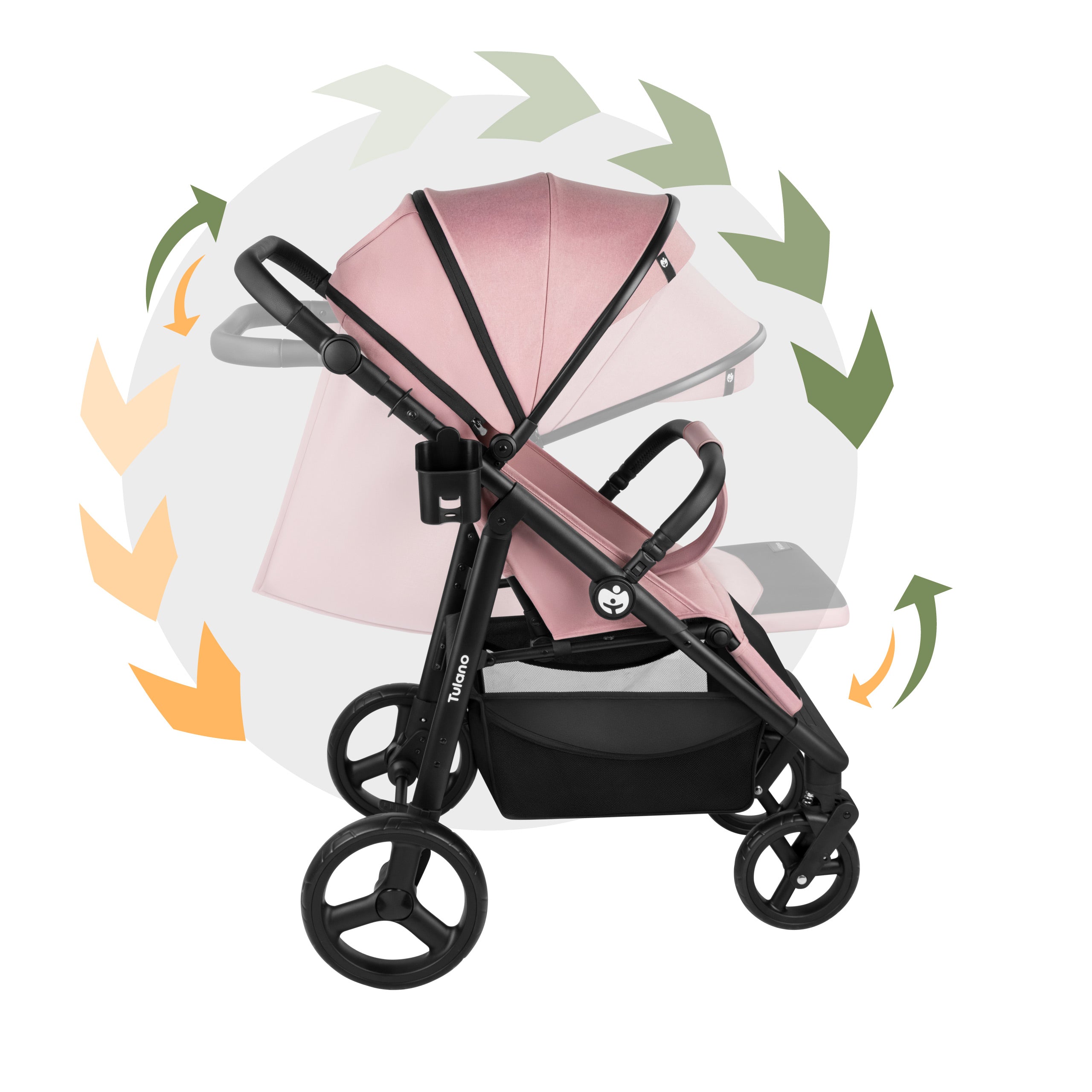 Kinderwagen met deken Tulano Avignon 35 Roze
