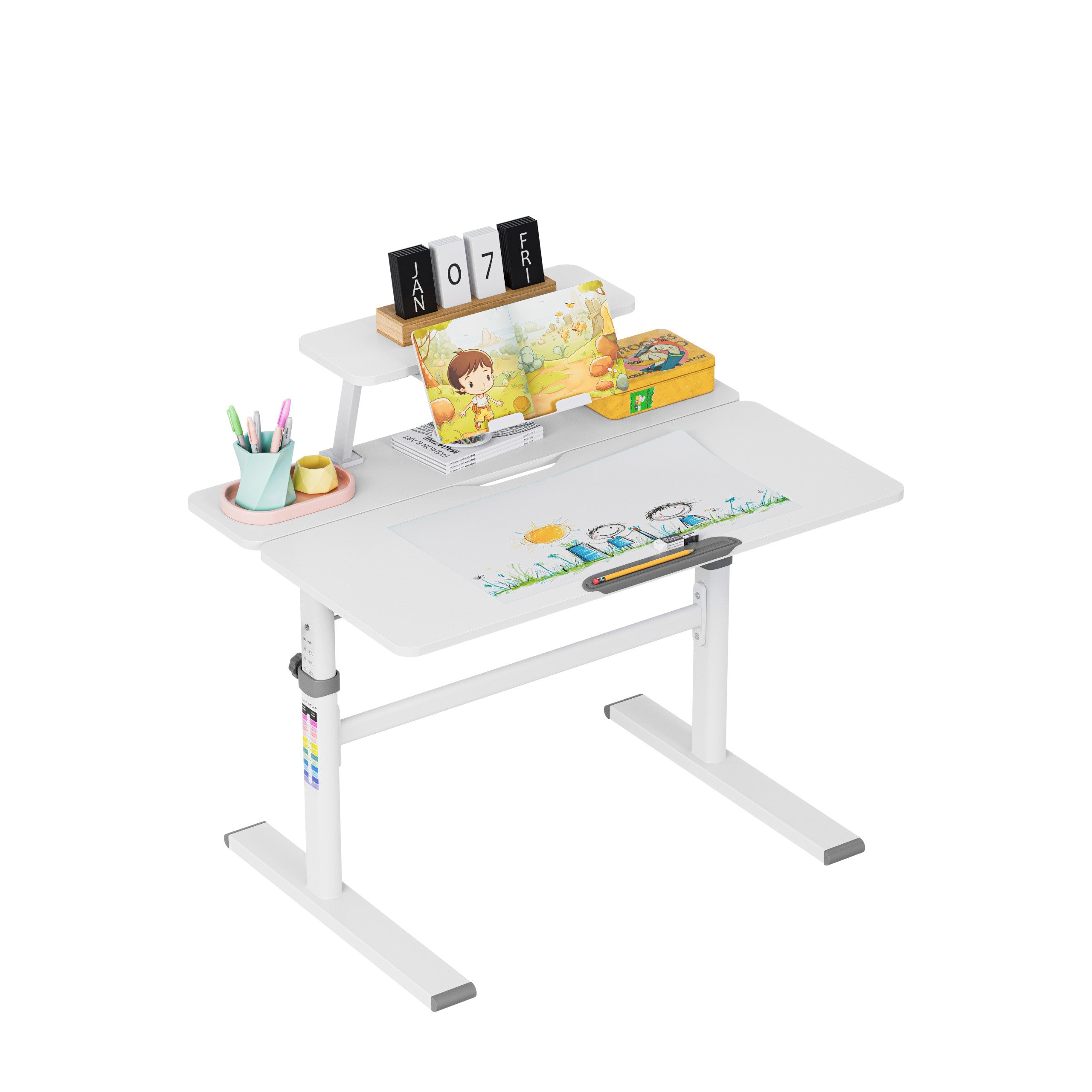 Mark Adler Study 3.7 Grijs 90 cm verstelbaar kinderbureau