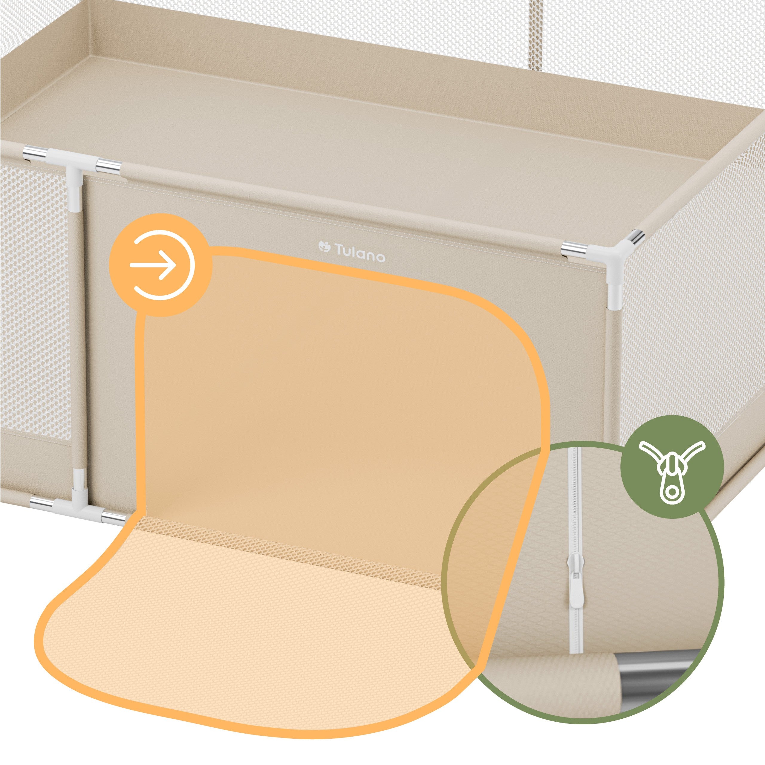 OUTLET Babybed Tulano Cozy 28 Beige - 200 cm
