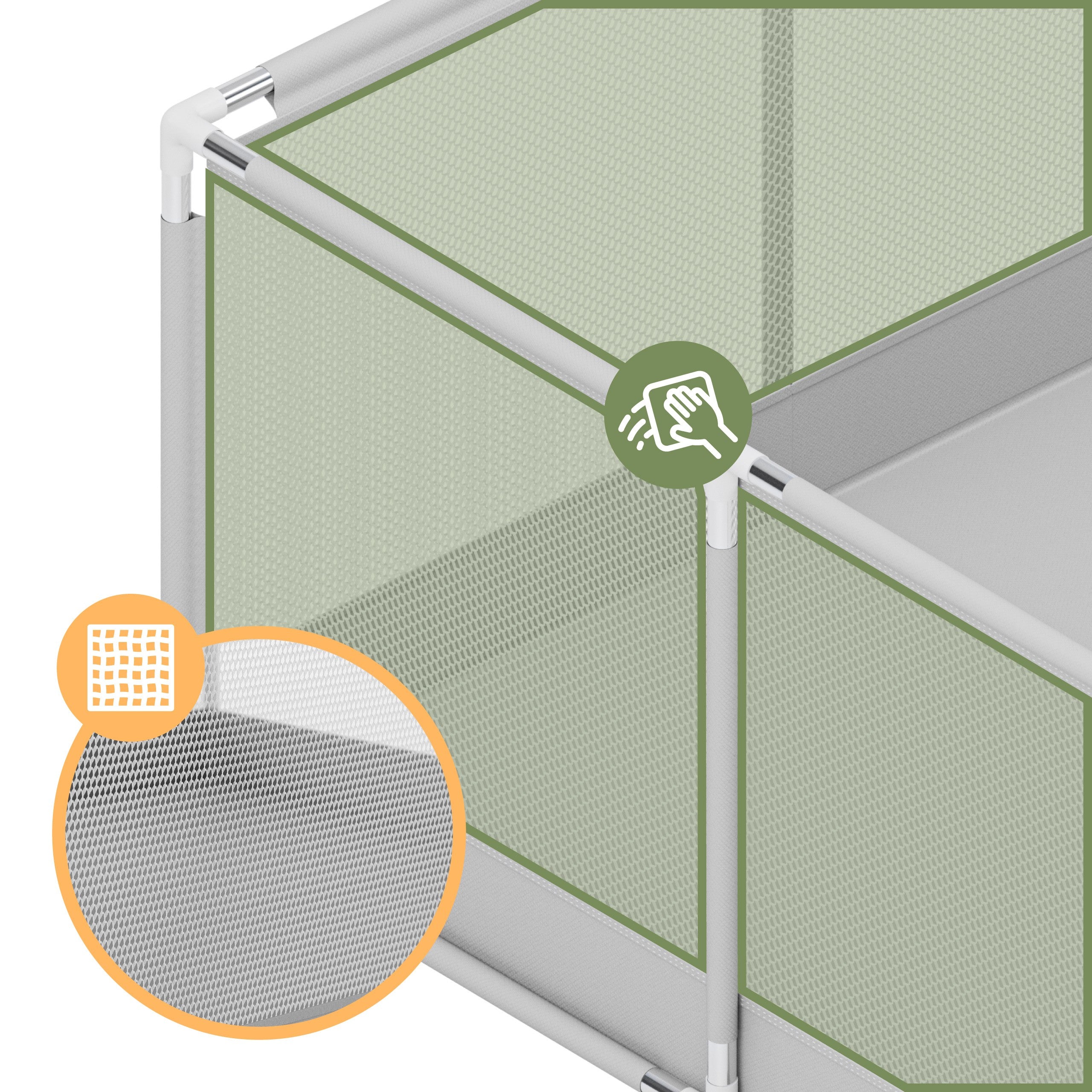 Tulano Cozy 22 Grijze babybox - 180 cm
