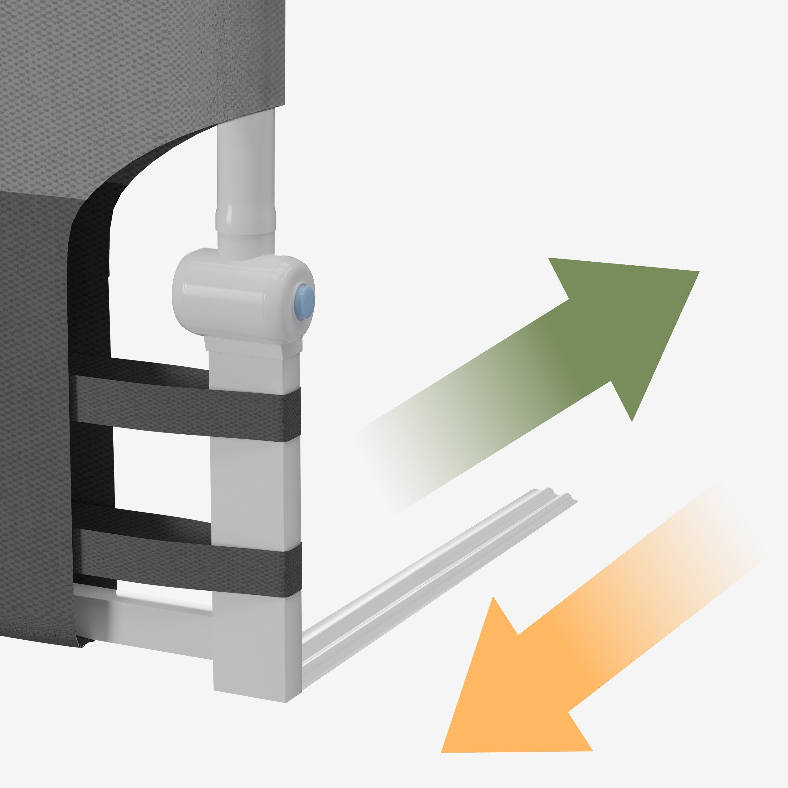 OUTLET Veiligheidshek voor bed 200cm Tulano Cover 30 Grijs