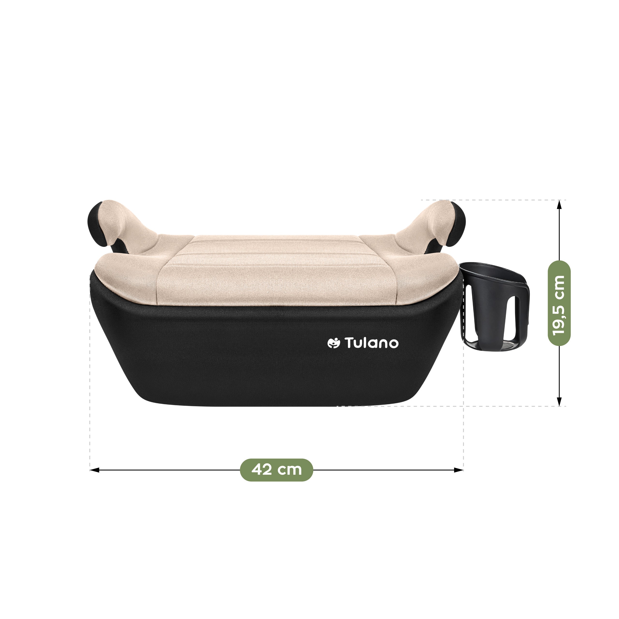 Tulano Cabby 30 Beige-Zwart basis autostoel