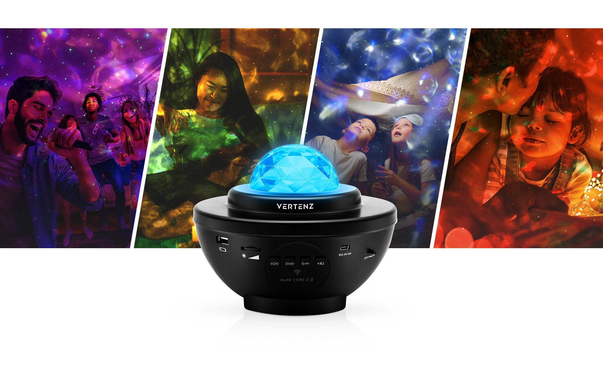 VERTENZ Magic 10 zwarte sterprojector